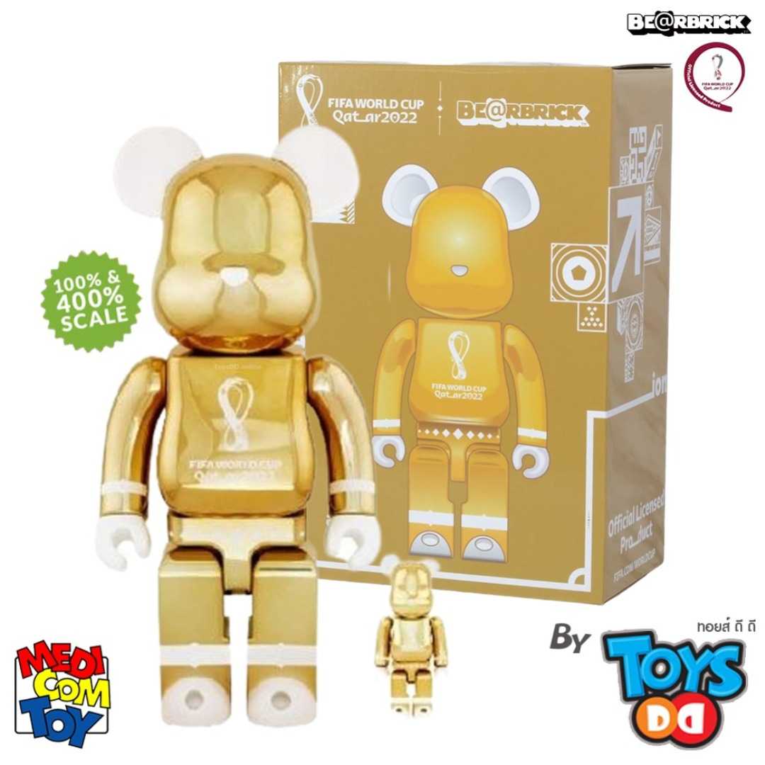 Be@rbrick FIFA World Cup Qatar 2022 Gold 400% & 100% | LINE SHOPPING