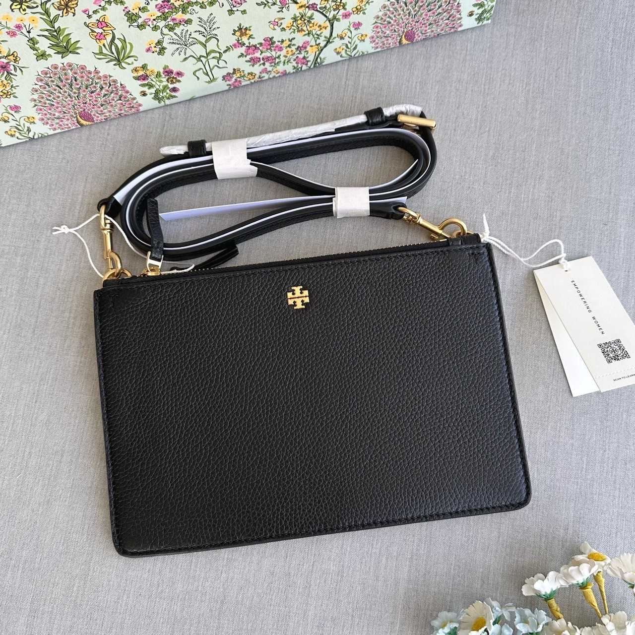 Tory burch double 2025 zip crossbody