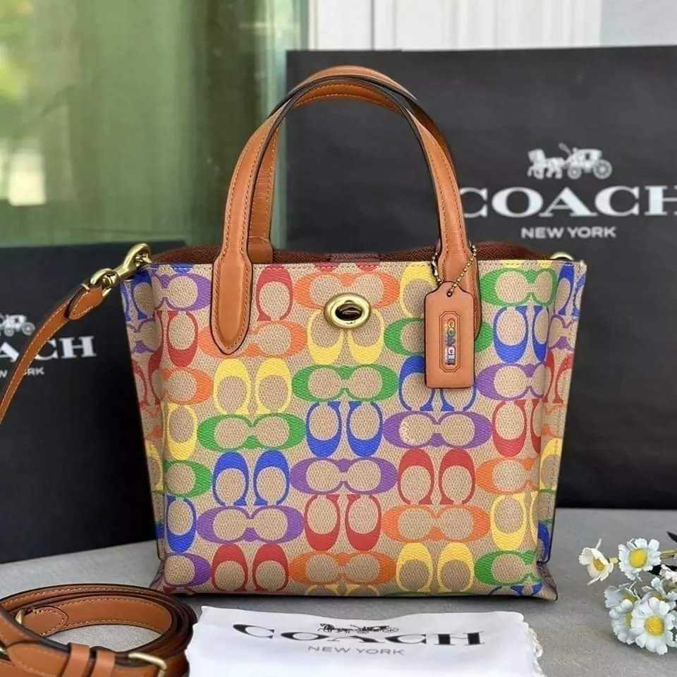 Coach rainbow signature discount bag