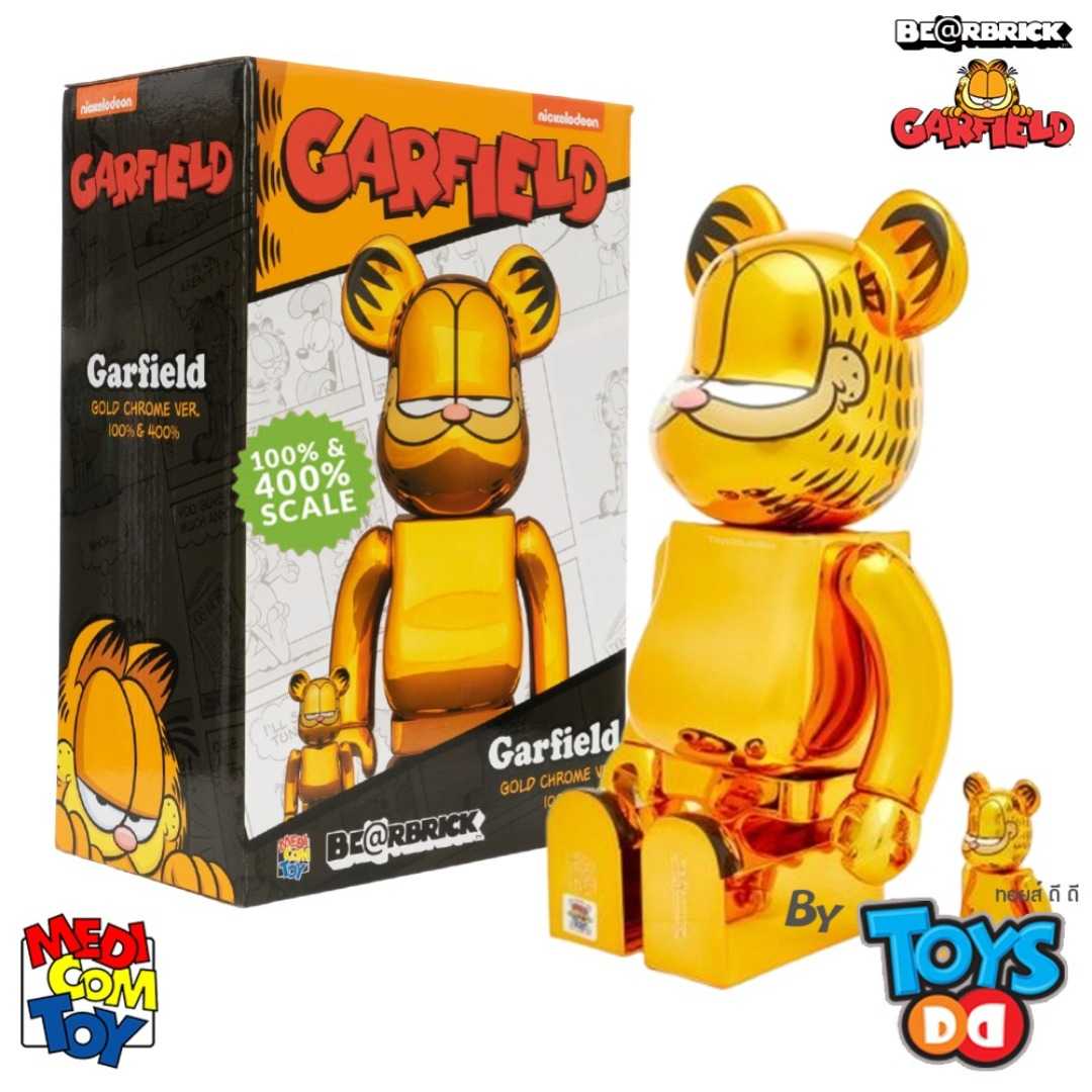 お値打ち品 BE@RBRICK GARFIELD GOLD CHROME Ver 1000% - おもちゃ