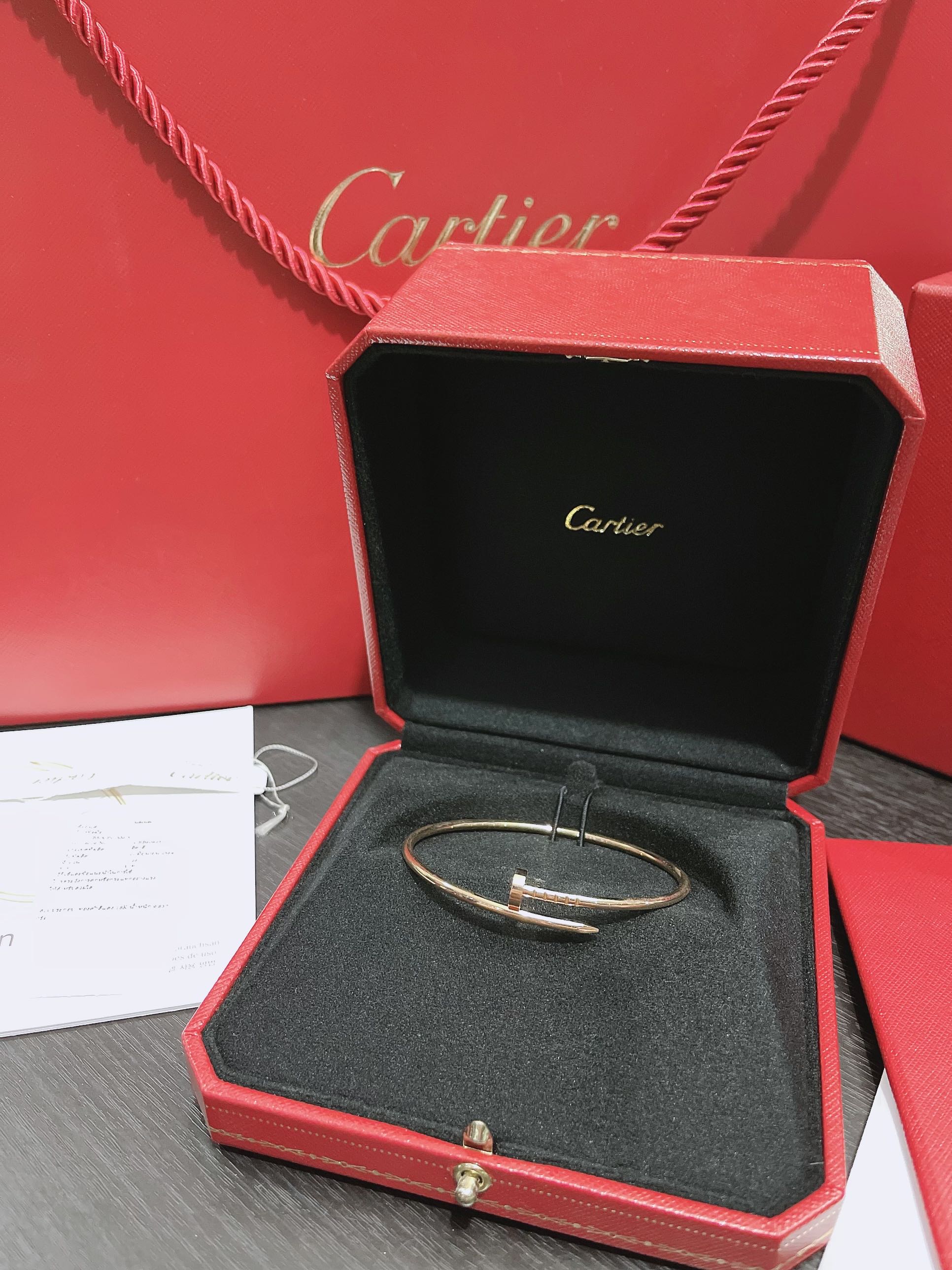 New Cartier Juste un clou bracelet small model size 17 rose