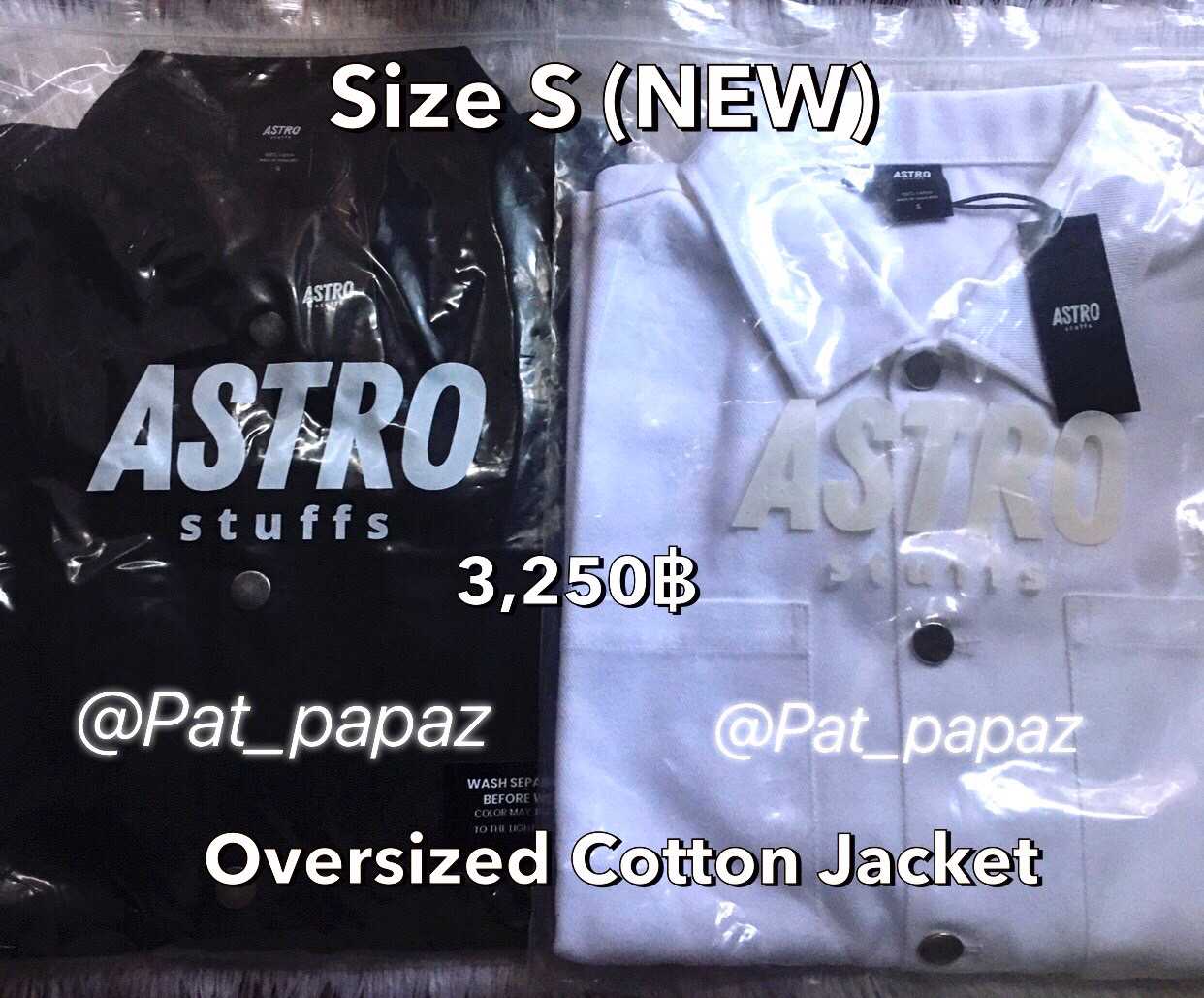 OVERSIZED COTTON JACKET (WHITE) SIZE S ASTROSTUFFS | LINE SHOPPING