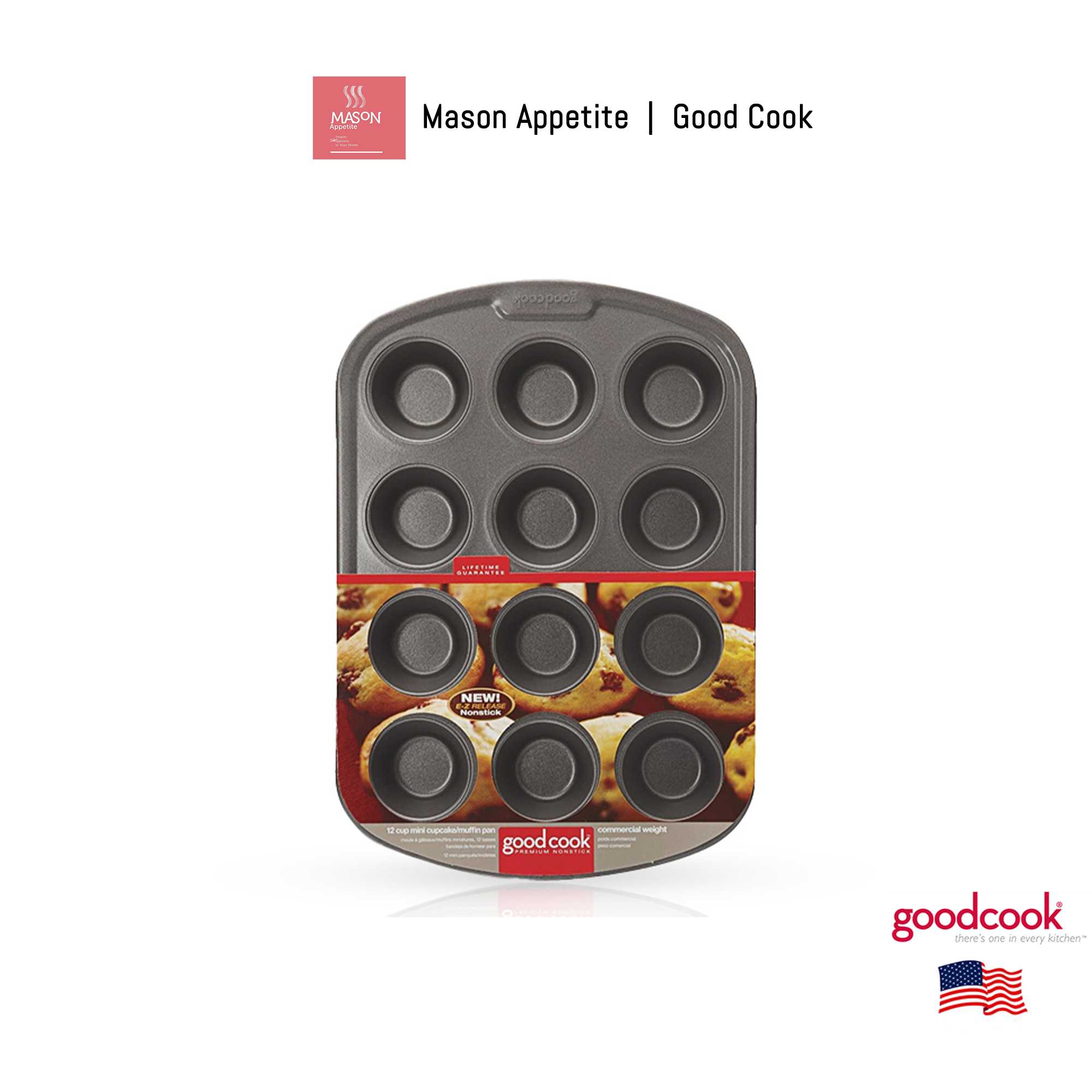 12-Cup Mini Muffin Pan, Nonstick - GoodCook