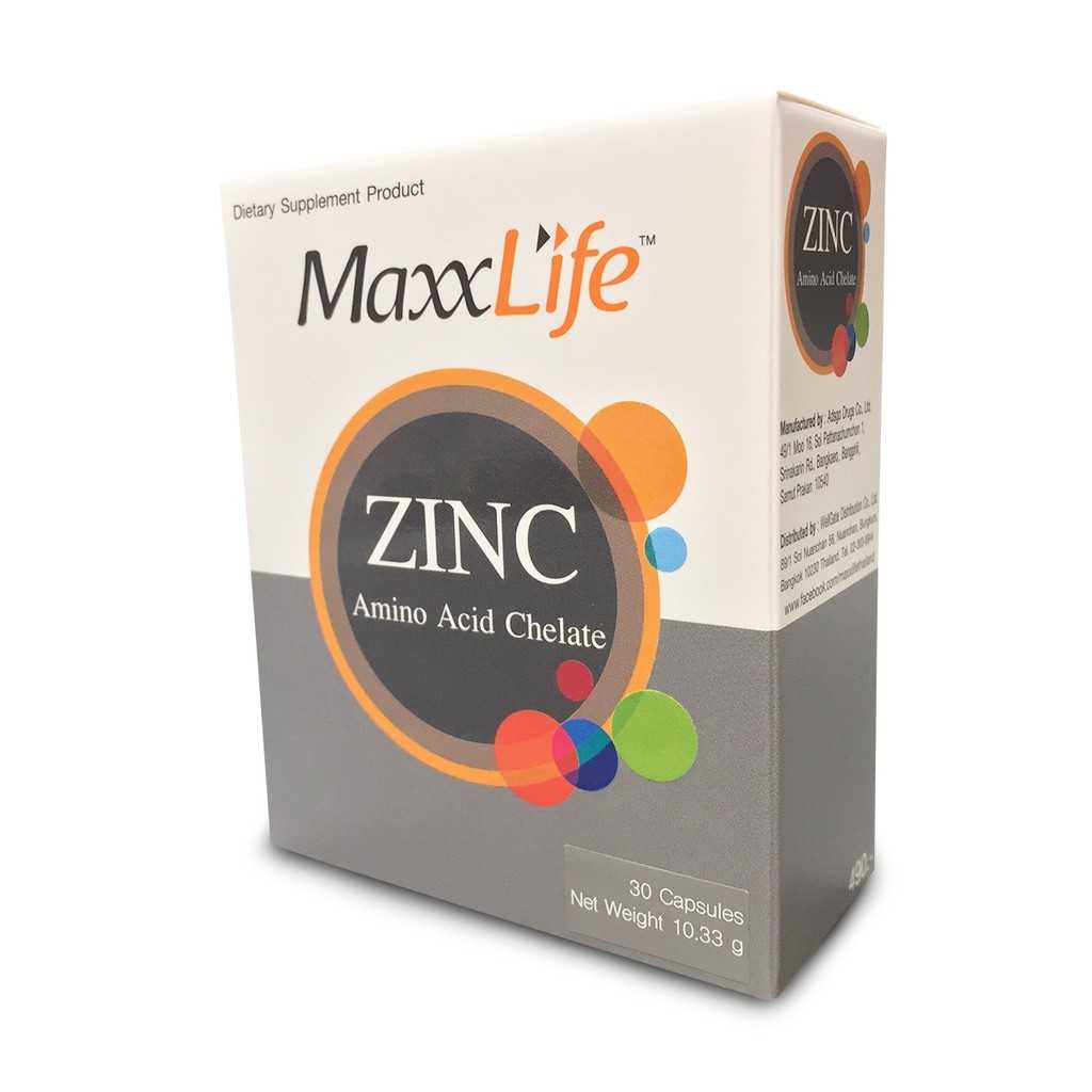 ZINC AMINO ACID CHELATE 1X30'S MaxxLife LINE SHOPPING