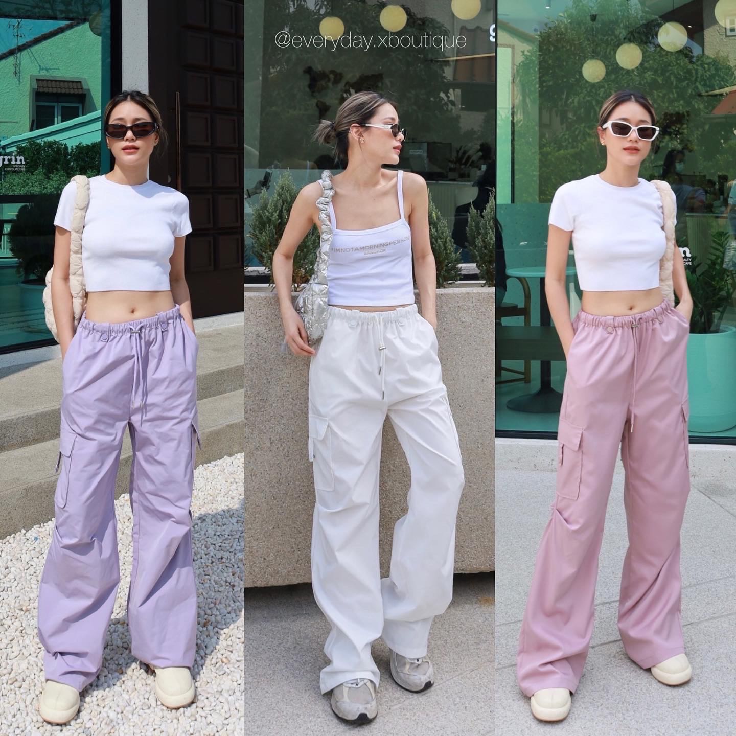Y2K pastel cargo pants 430