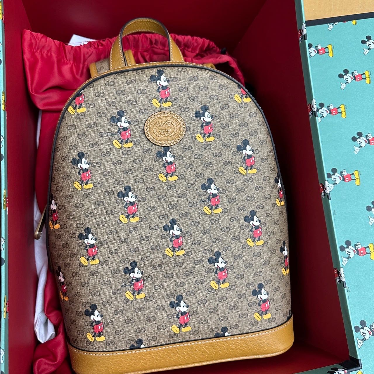 Gucci backpack mickey best sale mouse