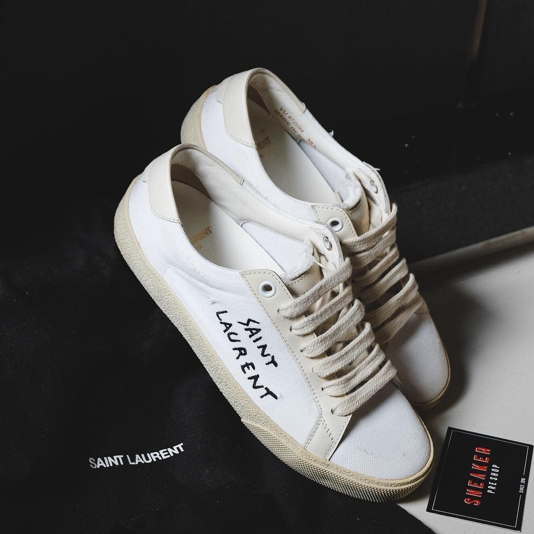 Ysl distressed sneakers discount