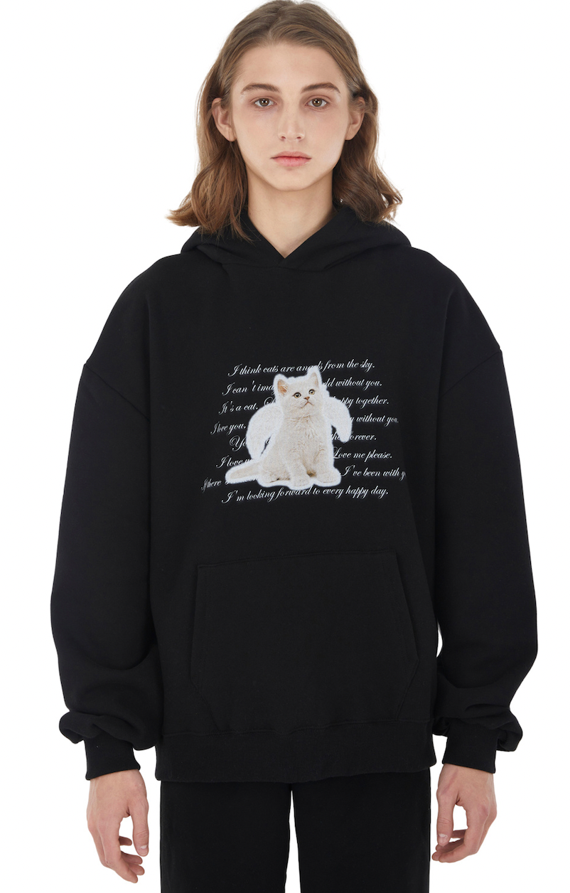 Itzavibe Angel Cat Hood Black LINE SHOPPING