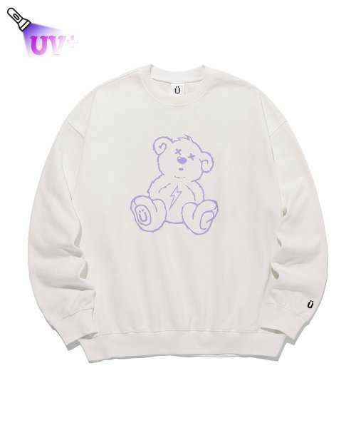 (พร้อมส่ง) Ist kunst Thunder Bear Sweatshirt White แถมสติกเกอร์ | LINE ...