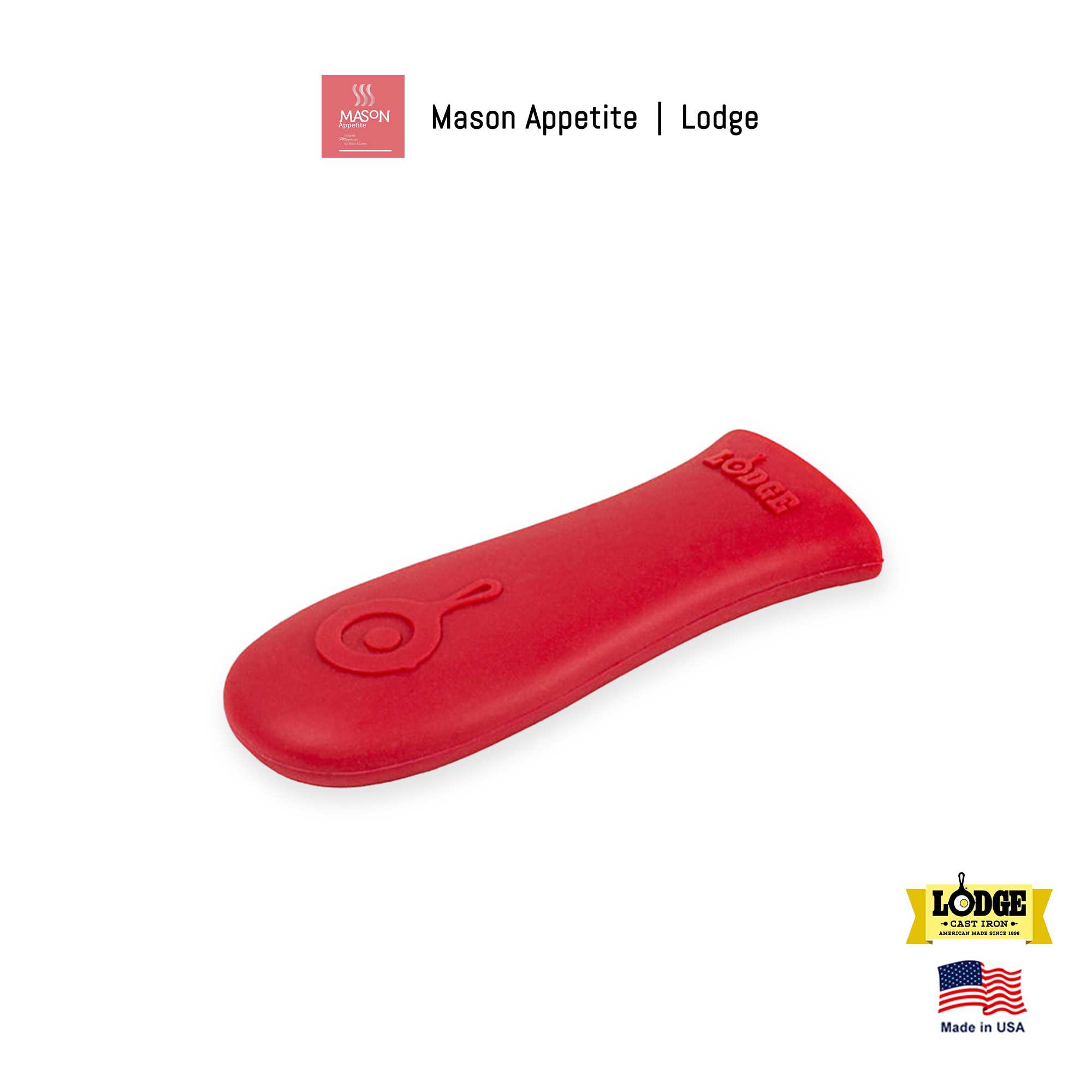 Lodge Cast Iron Red Silicone Hot Handle Holder for Skillets, ASHH41,  includes One Red Handle Holder