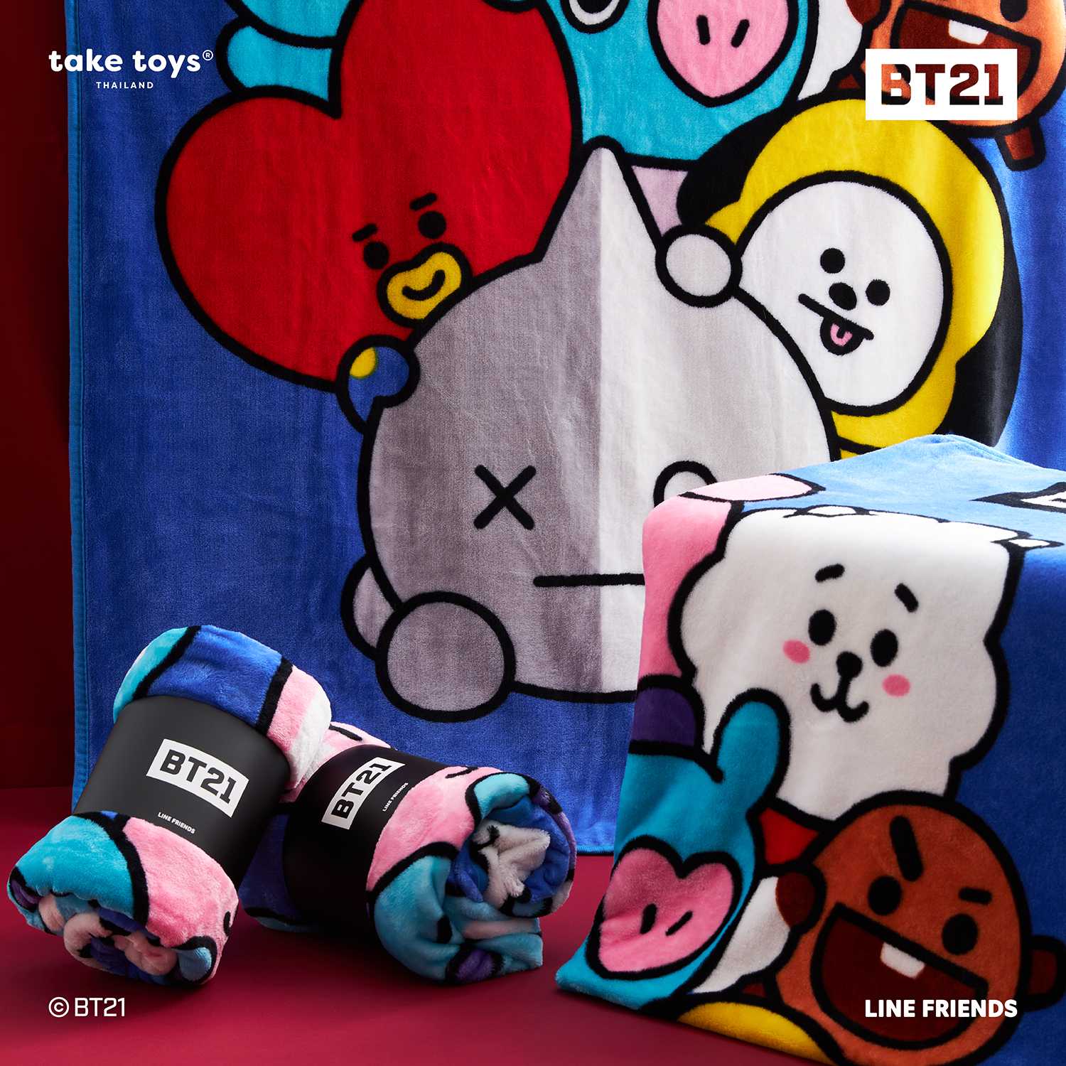 BT21 Basic Group Blanket BT21 LINE SHOPPING