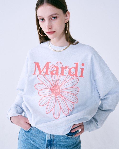 (พร้อมส่ง) Mardi Mercredi sweatshirts heather coral | LINE SHOPPING