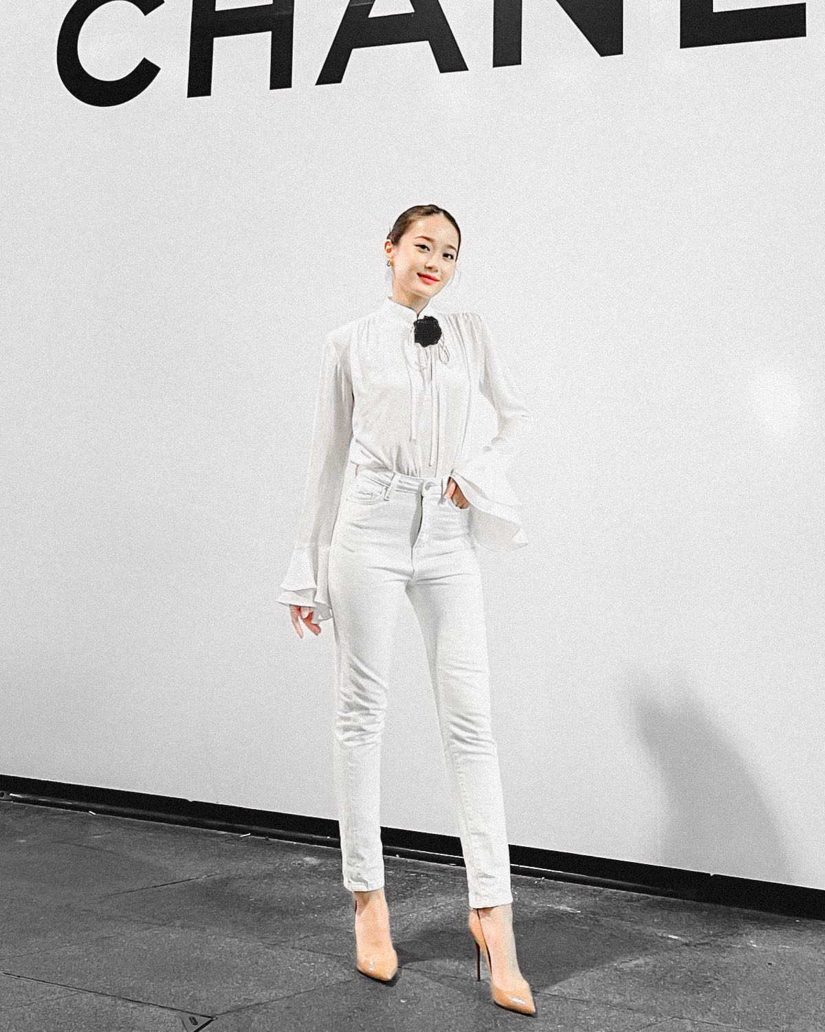 Chanel cotton canvas blouse cheap