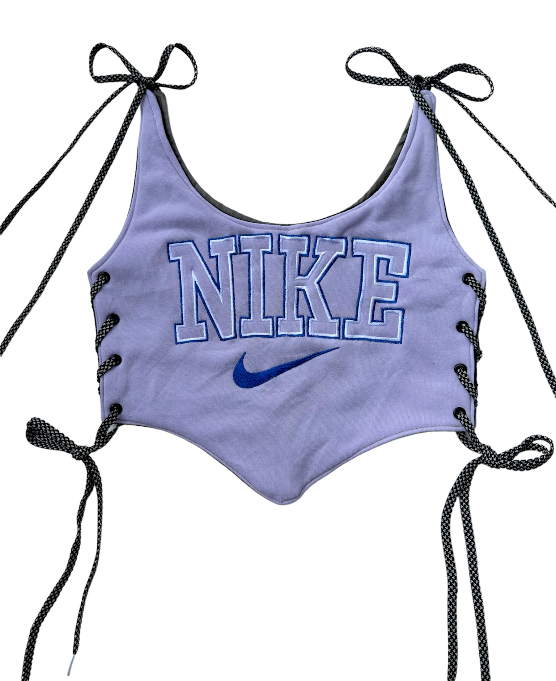 Reworked Nike Stripes Corset Top