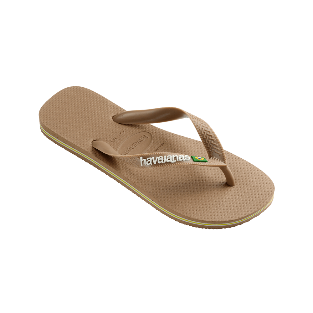 Brasil Logo Flip Flops Rose Gold 41108503581GDXX LINE SHOPPING