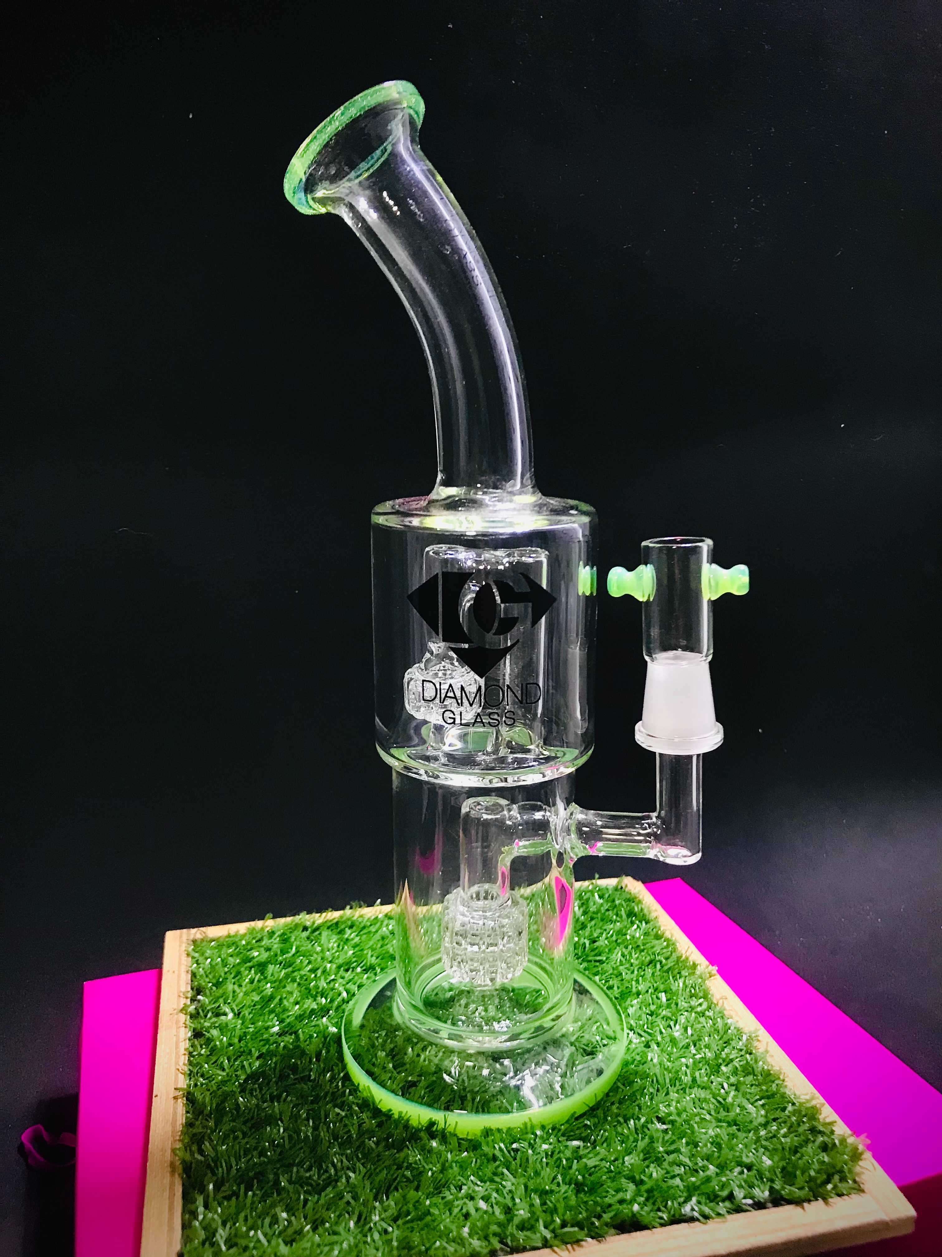 12″ Double Matrix Dab Rig By Diamond Glass บ้องกัญชา บ้องแก้ว เกรดพรี