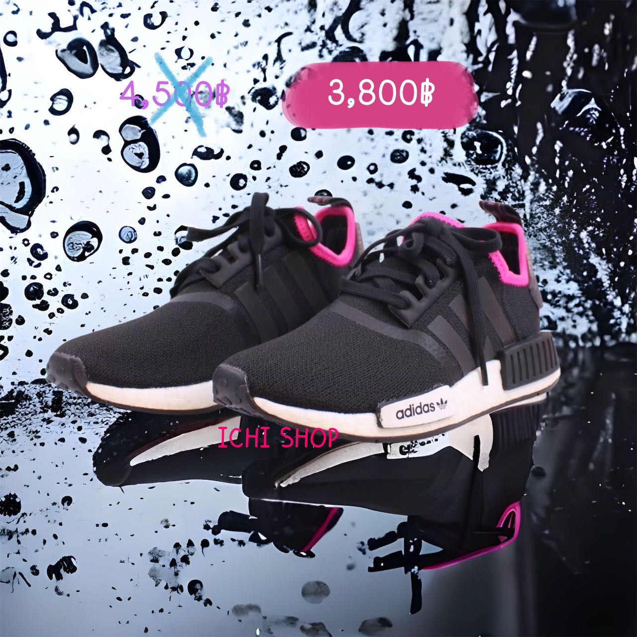 Nmd core black shock pink sale