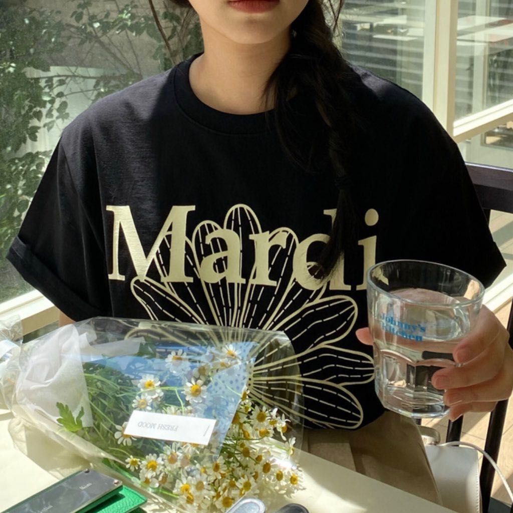 2種類選べる MardiMercredi マルディメクルディ Tシャツ BLACK CREAM