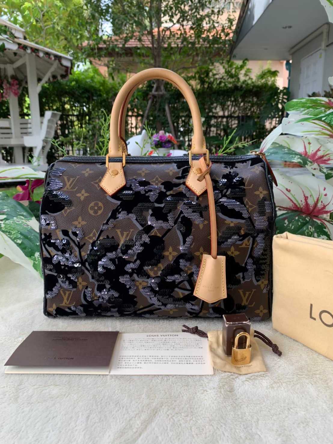 Louis Vuitton Monogram Canvas Limited Edition Fleur De Jais Speedy 30 Bag  Louis Vuitton