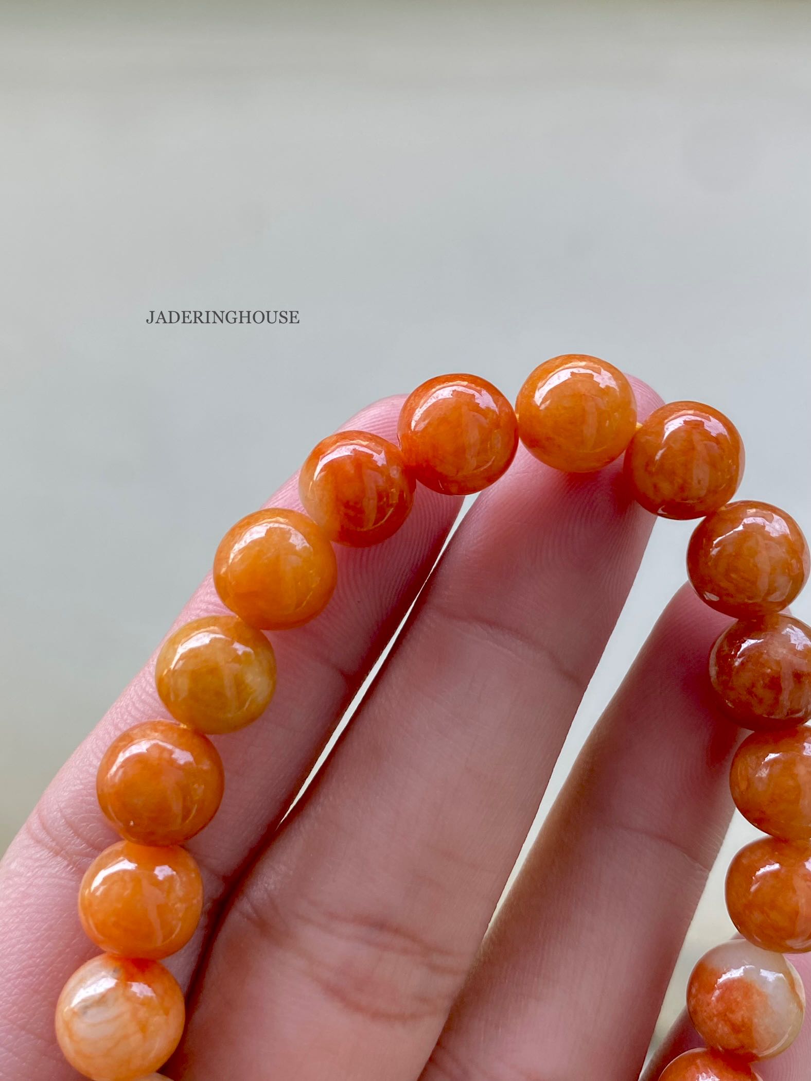 Orange jade clearance bracelet