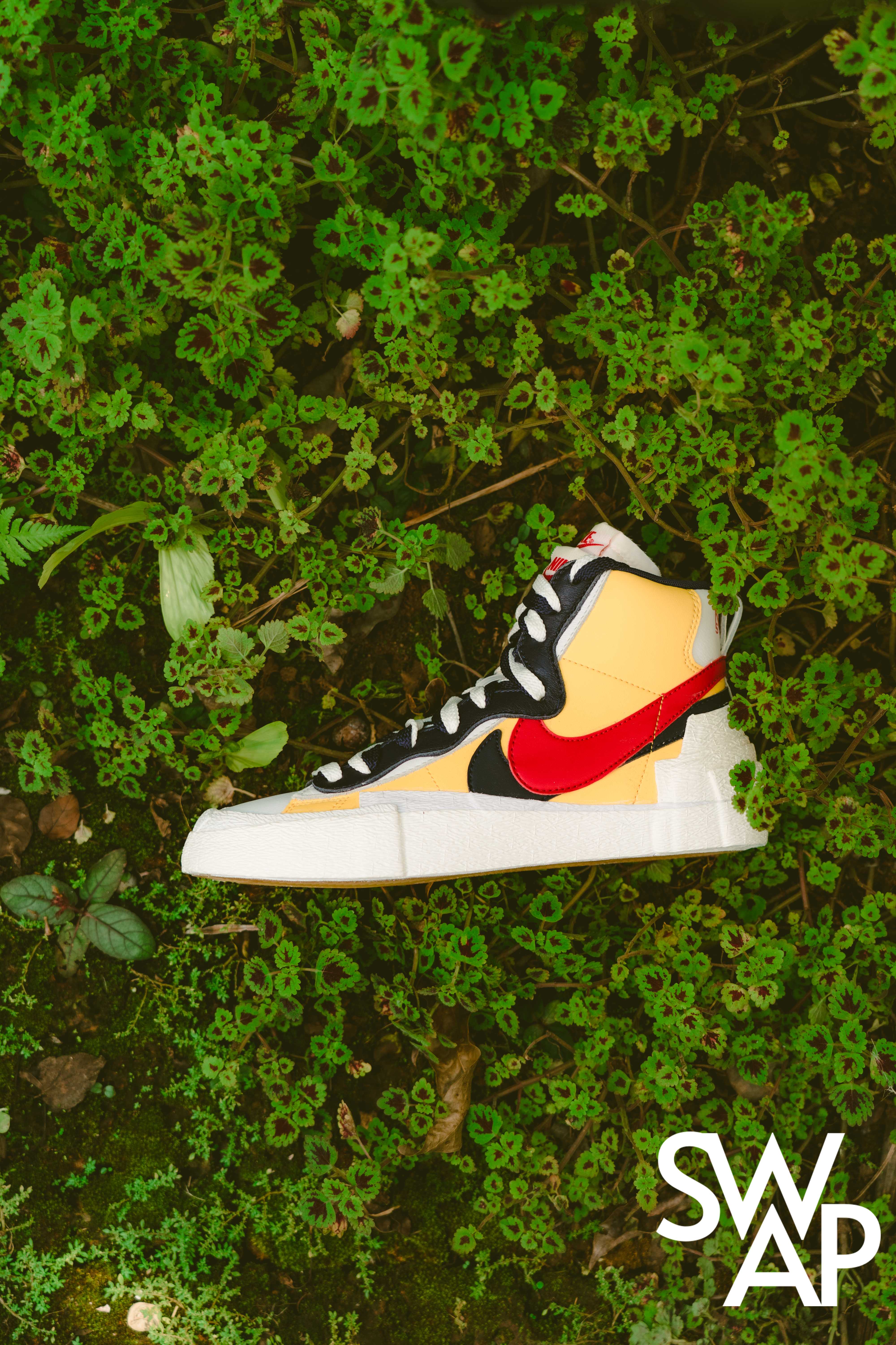 Nike blazer sacai on sale yellow