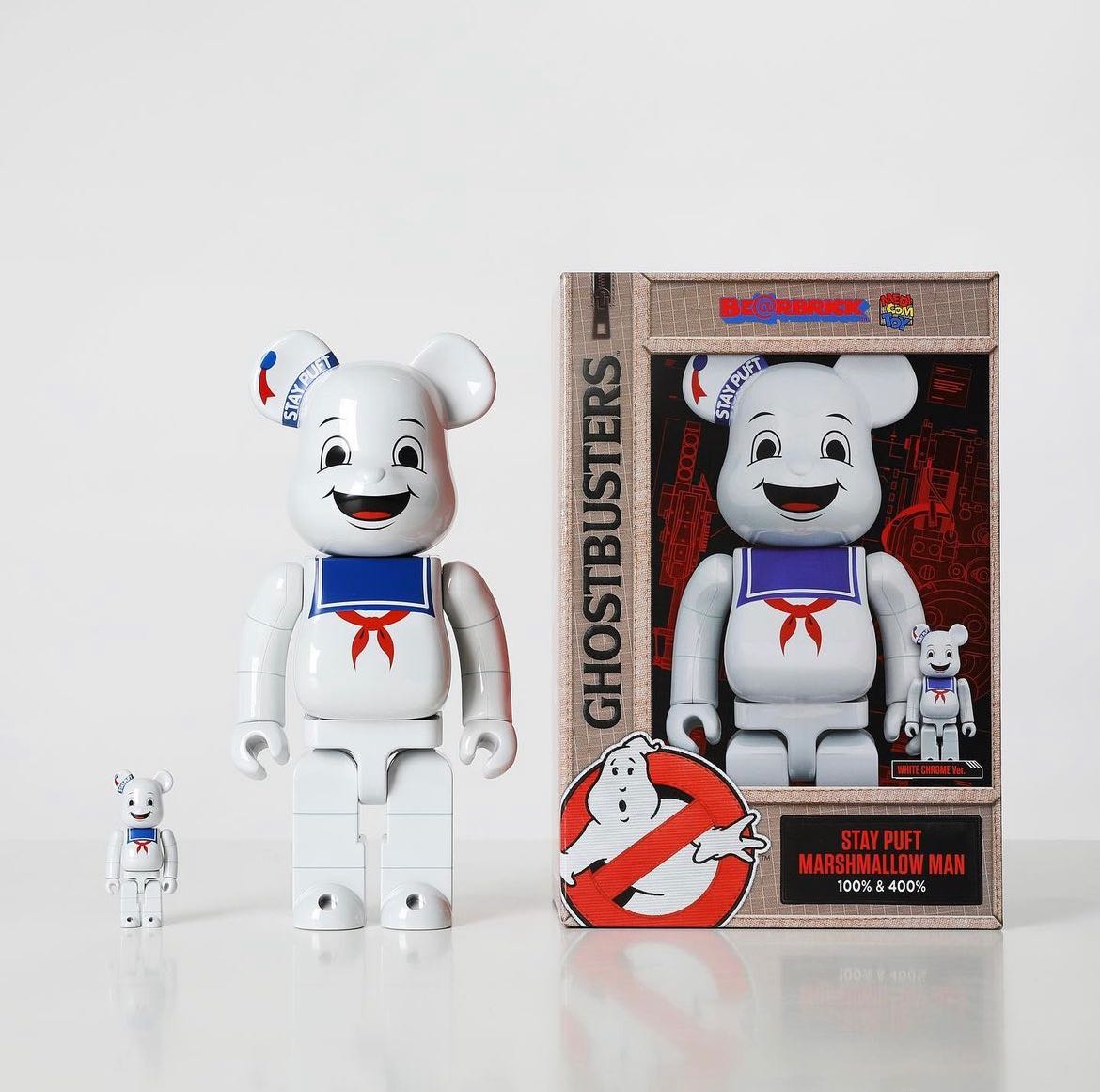 พร้อมส่ง] Ghostbusters Stay Puft Marshmallow man White Chrome 100