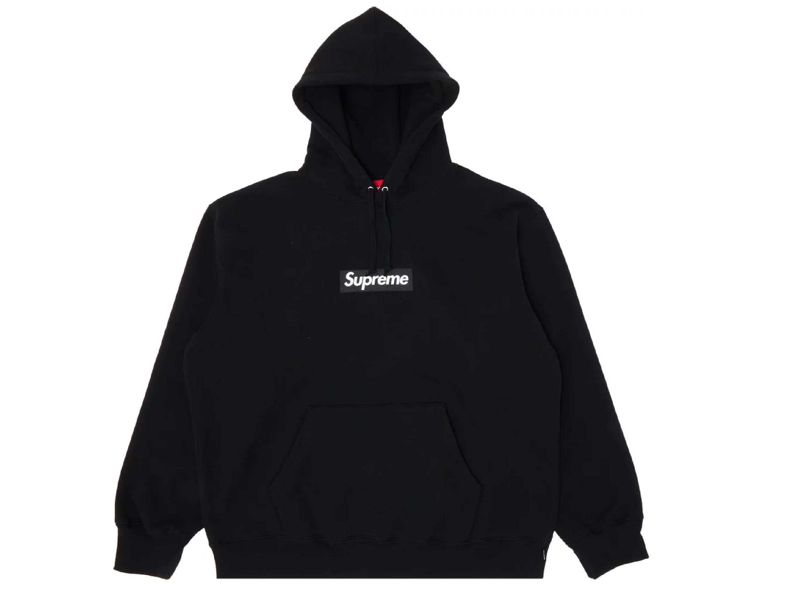 box logo hoodie black