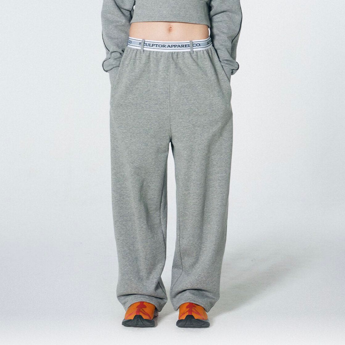 Sculptor World Wide Classic Varsity Sweatpants Melange Gray Women's Size  Small