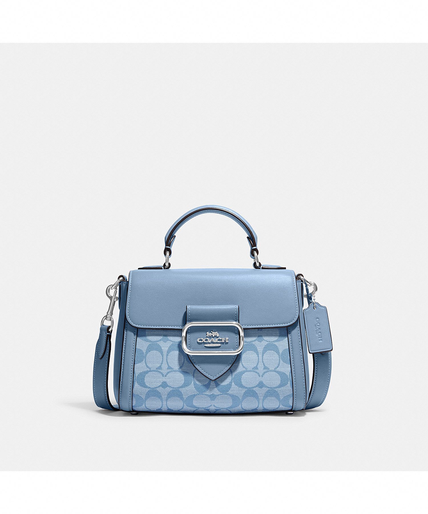 COACH TOP HANDLE SATCHEL IN SIGNATURE CHAMBRAY CH142 SVM6A