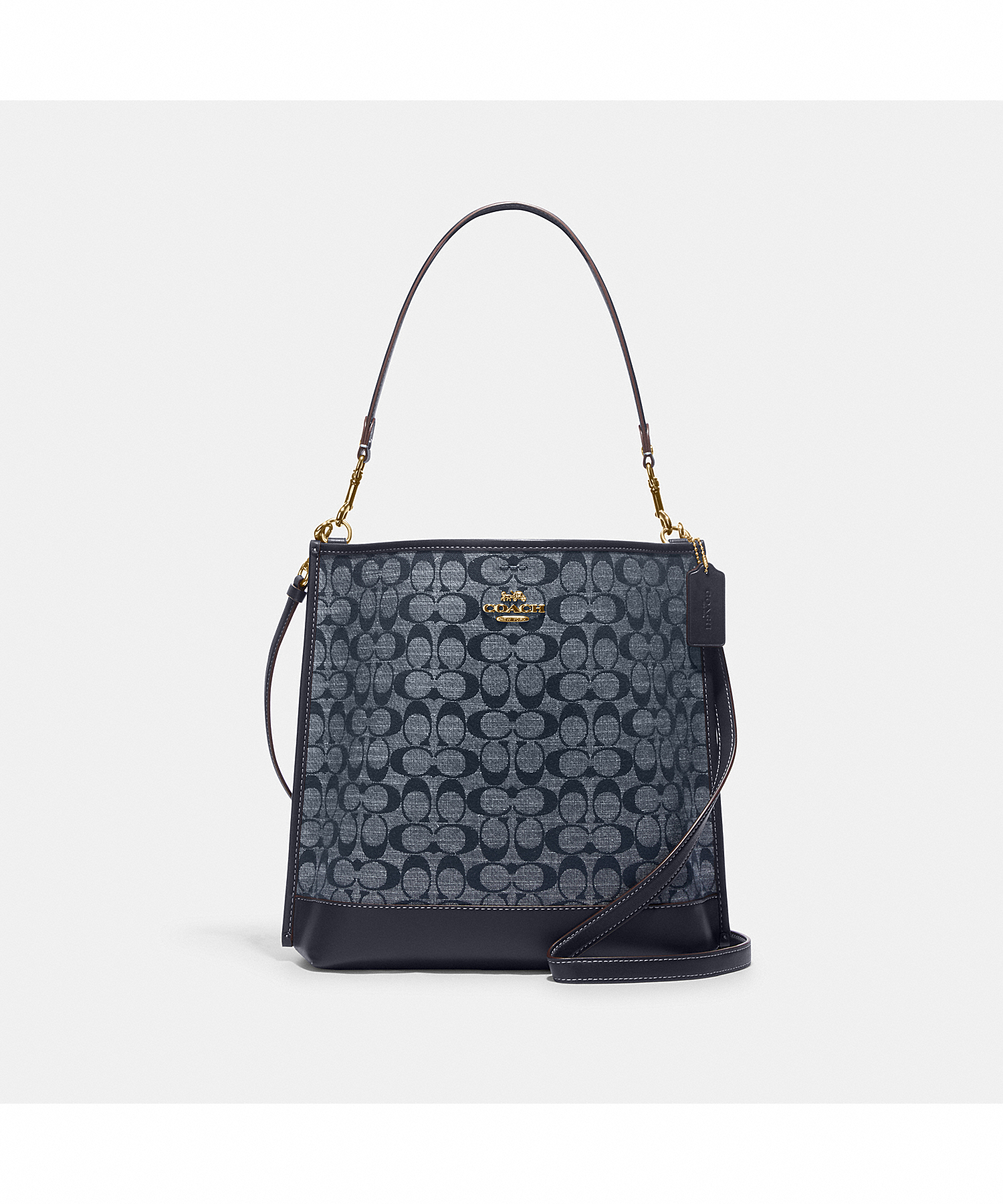 COACH MOLLIE BUCKET BAG IN SIGNATURE CHAMBRAY CH229 IMDEI | LINE SHOPPING