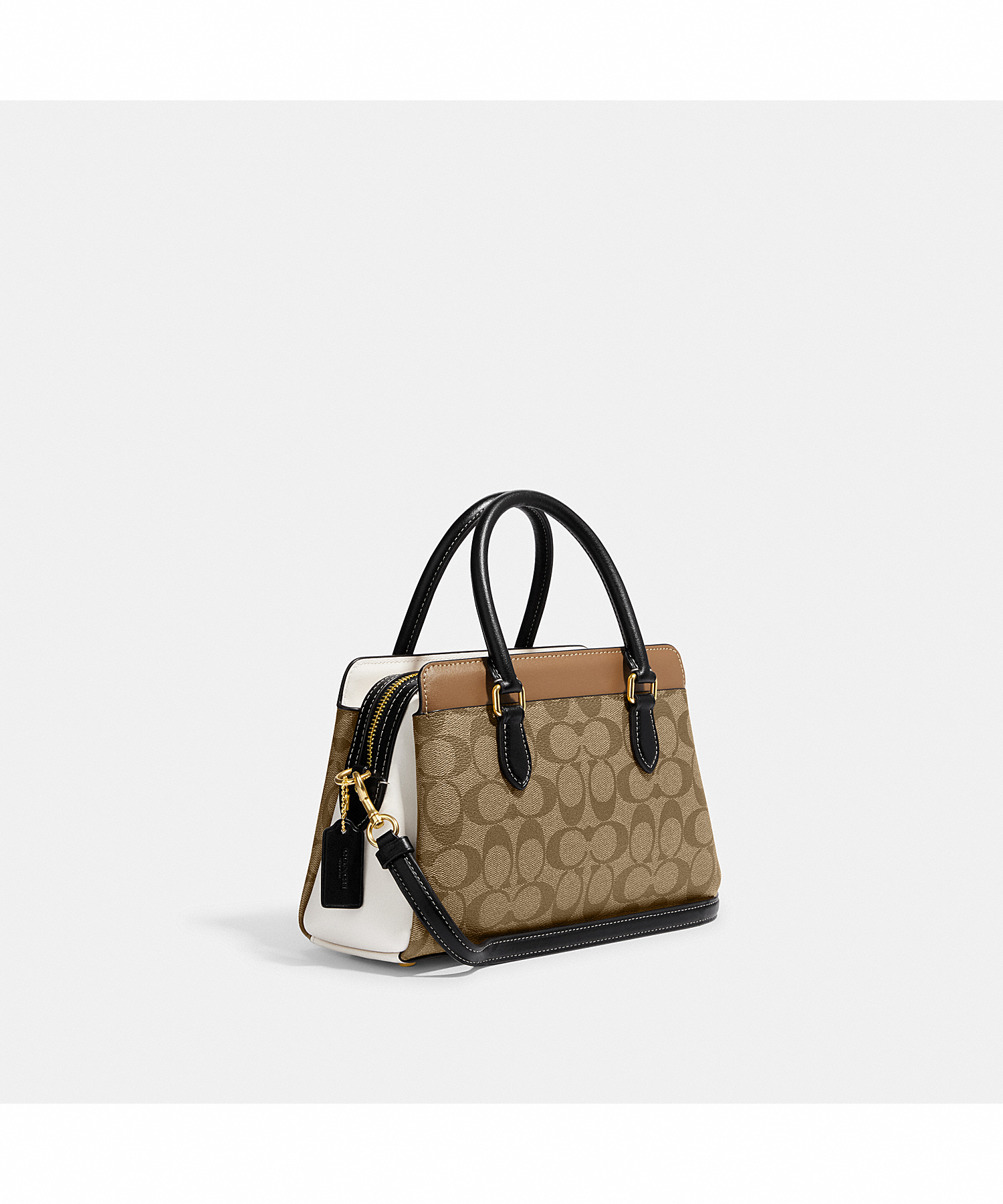 COACH MINI DARCIE CARRYALL IN COLORBLOCK SIGNATURE CANVAS CH287 IME7V ...