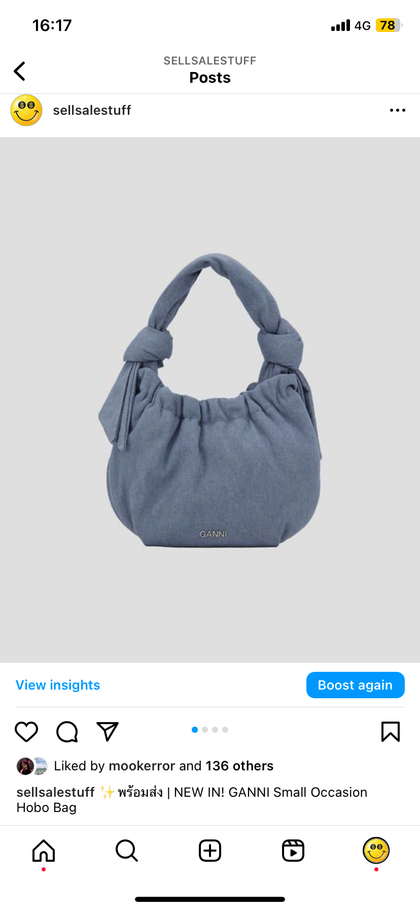 GANNI Small Occasion Hobo Bag