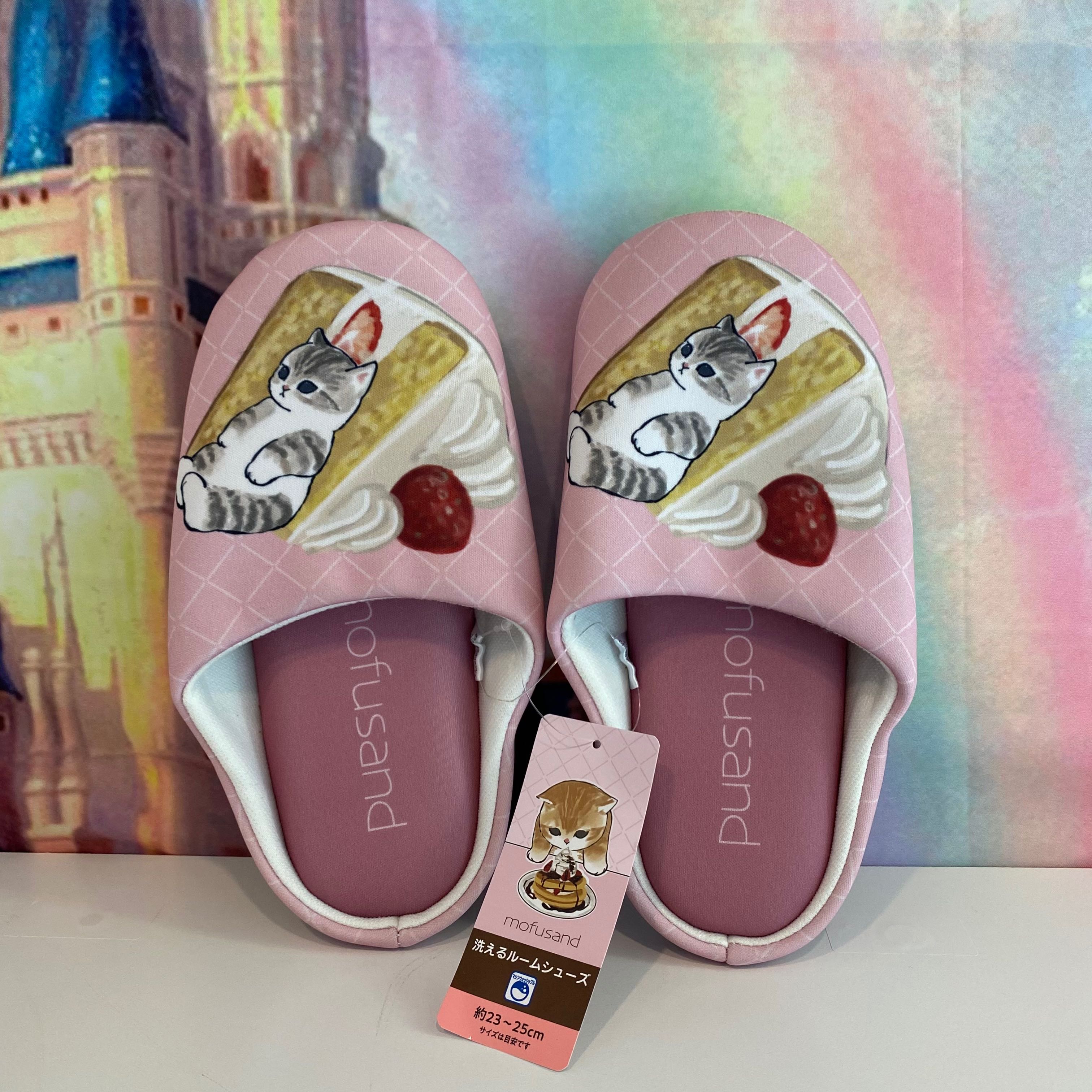 Mofusand Slippers Strawberry Cake Pink LINE SHOPPING