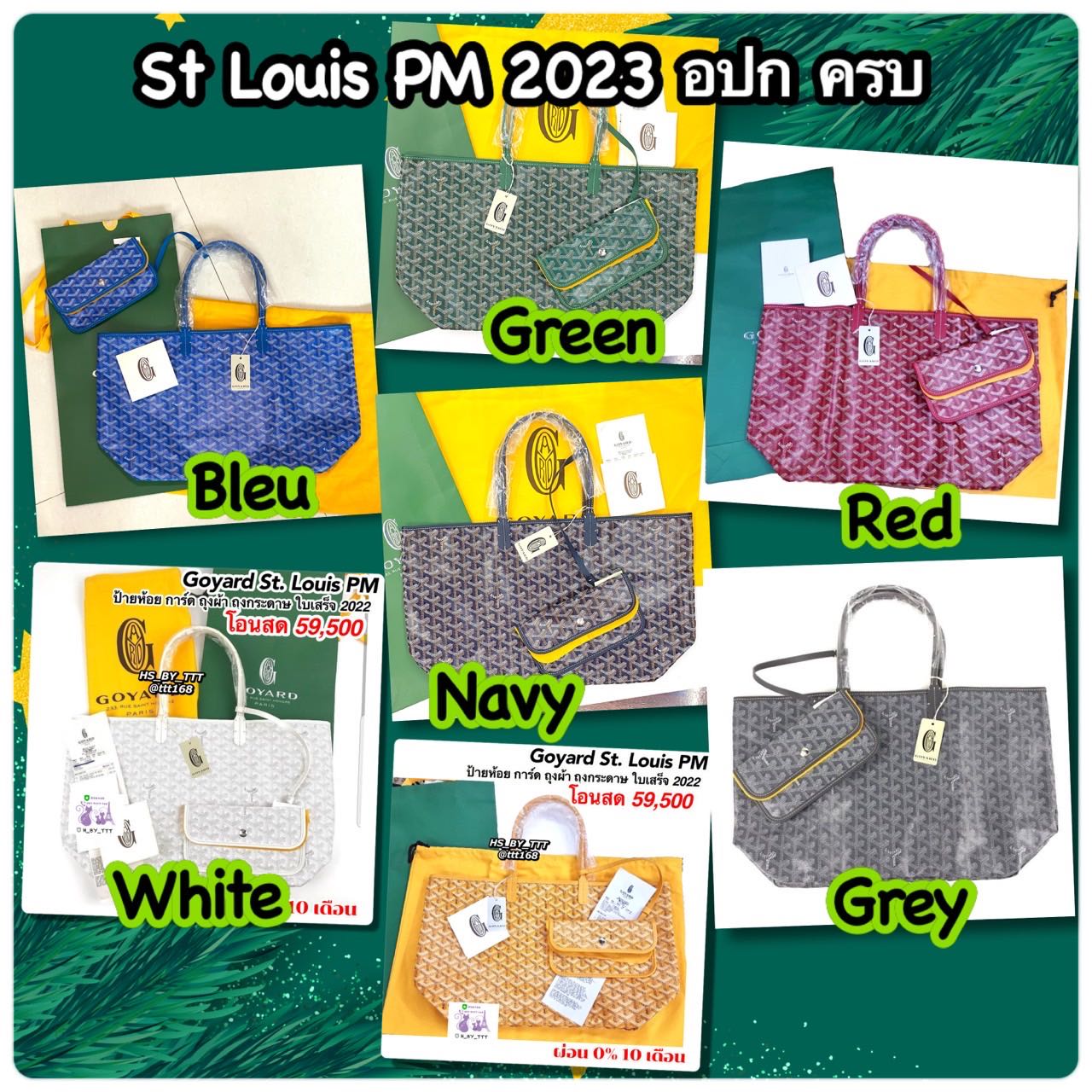 Goyard Saint Louis PM Tote Bag 2023 เลือกสีได้