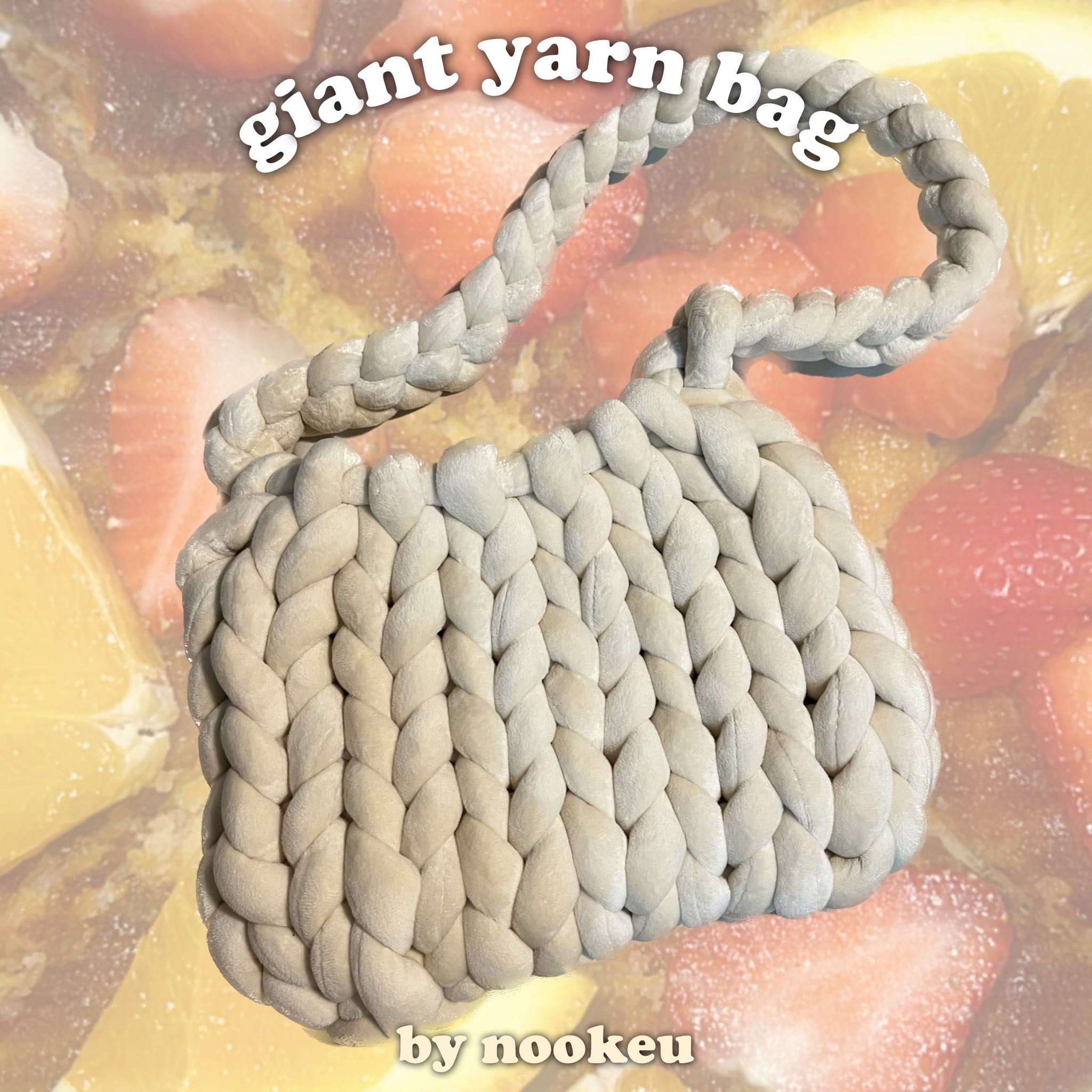 giant yarn bag — creamy LINE SHOPPING