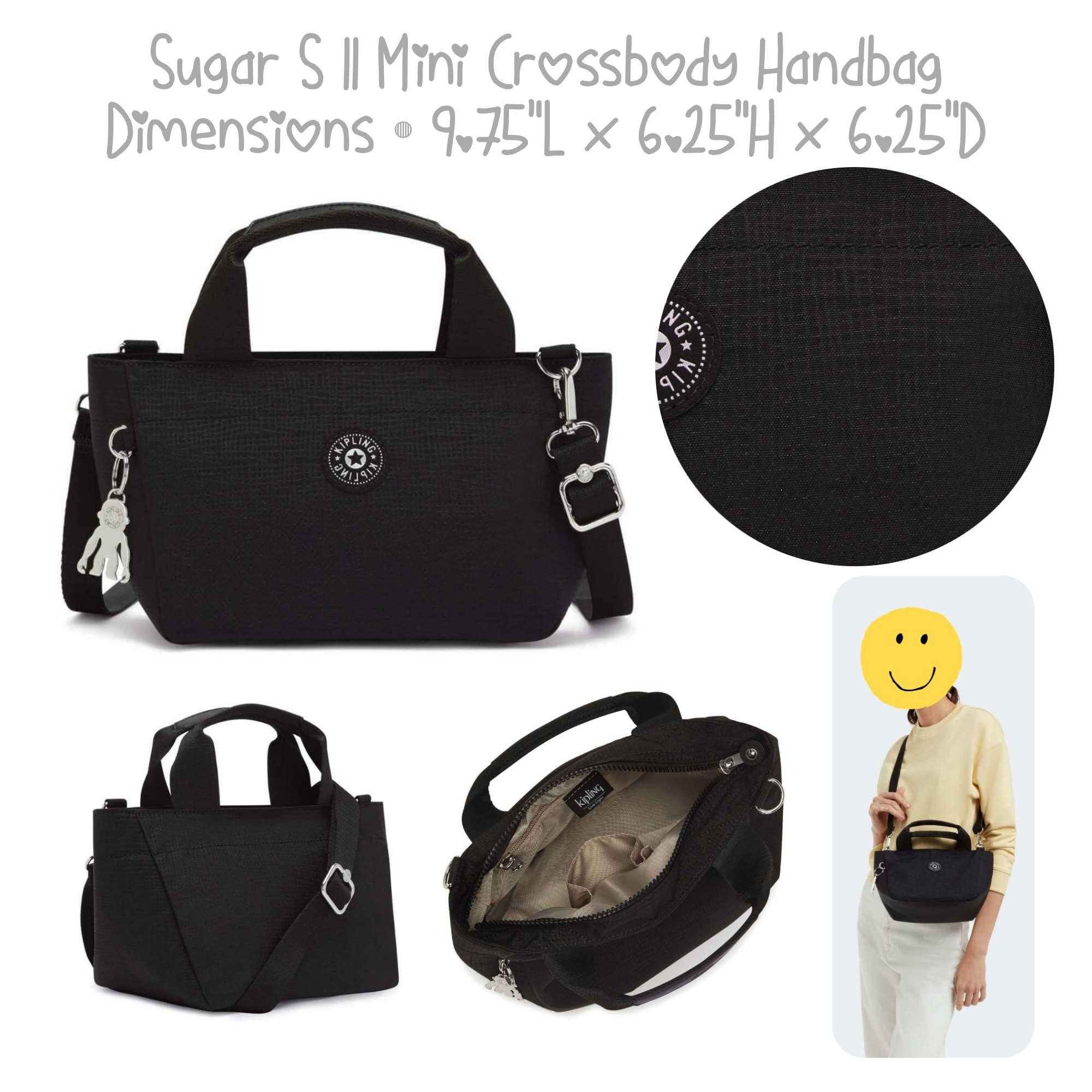 Kipling Sugar S II Mini Crossbody Handbag basketweave LINE SHOPPING