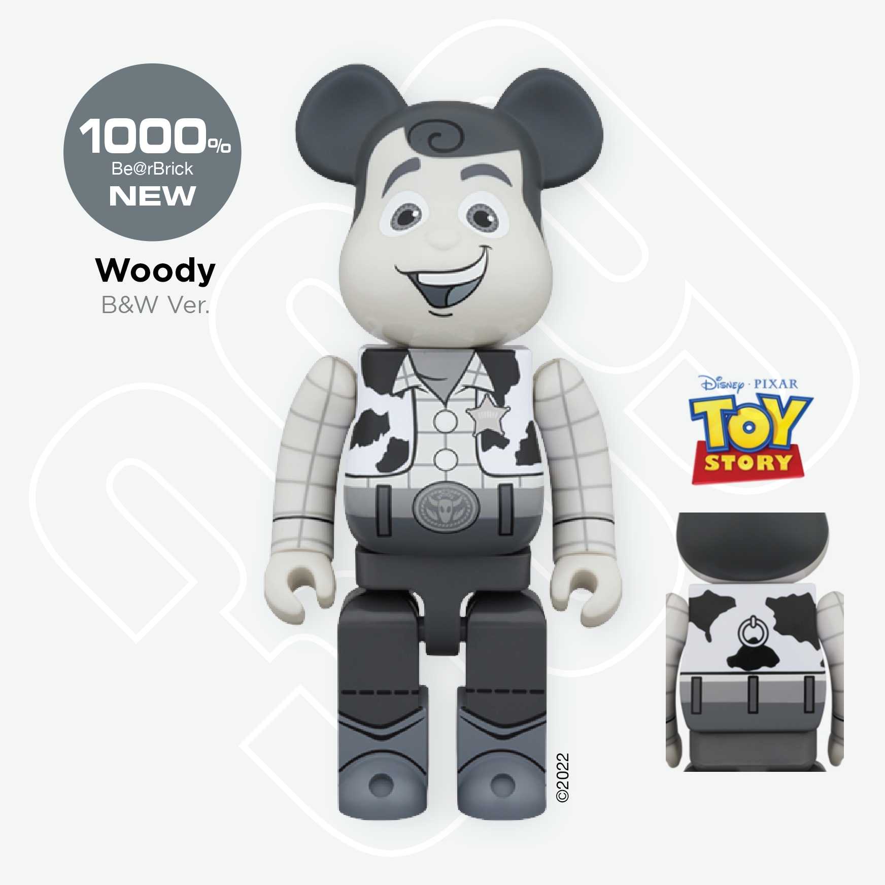 Bearbrick 1000% Woody B&W Ver. | LINE SHOPPING