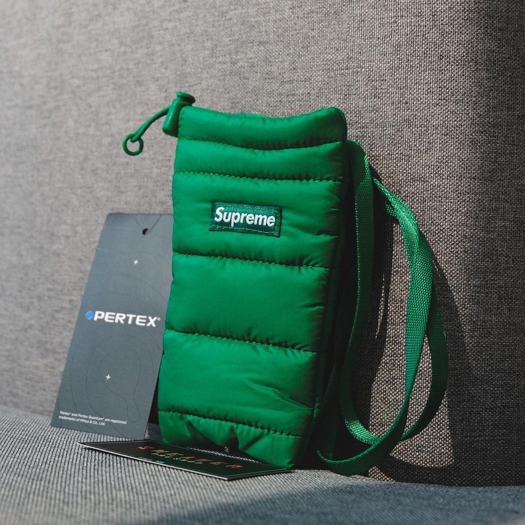 Supreme Puffer Neck Pouch Green | LINE SHOPPING