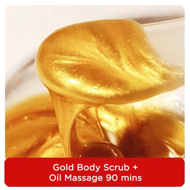 [𝟭 𝗽𝗲𝗿𝘀𝗼𝗻] Gold Body Scrub + Oil Massage 90 mins LINE SHOPPING