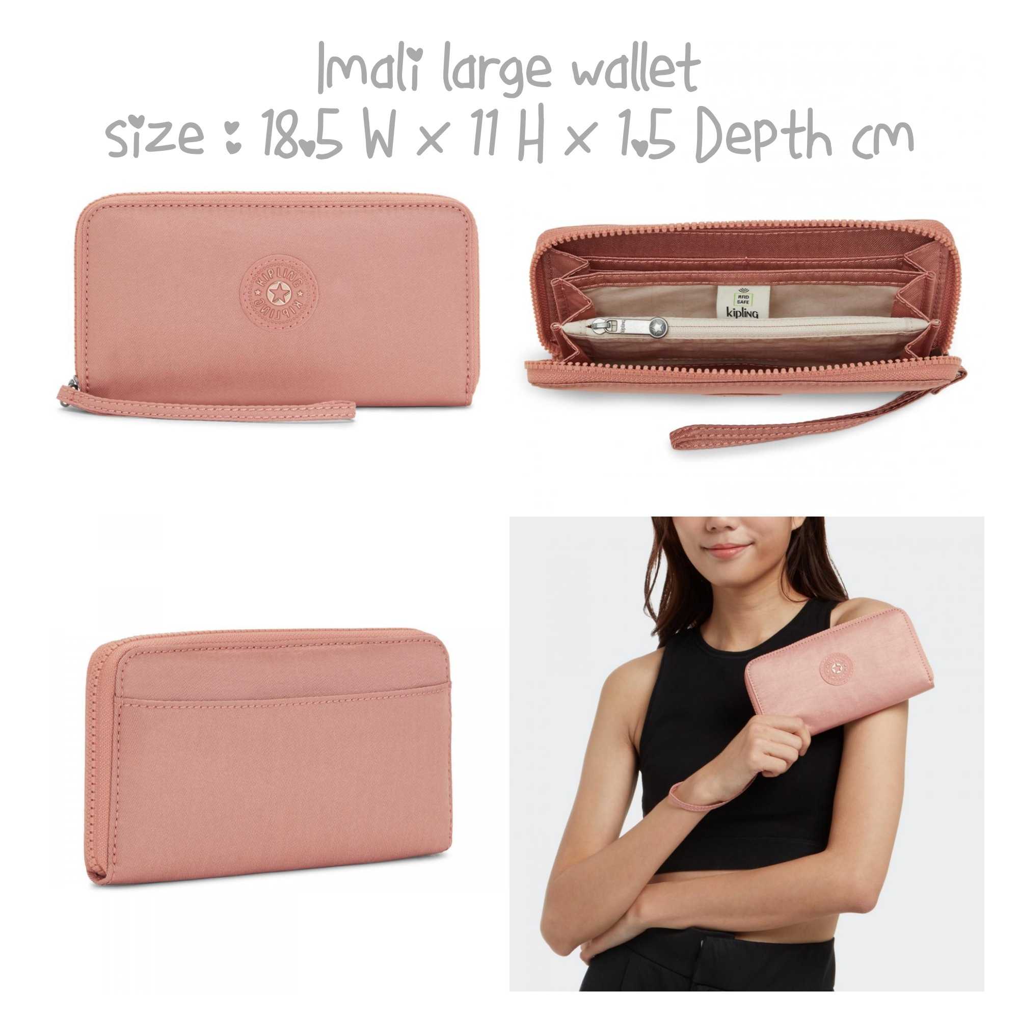 Kipling IMALI Large Wallet with Wristlet rose LINE SHOPPING