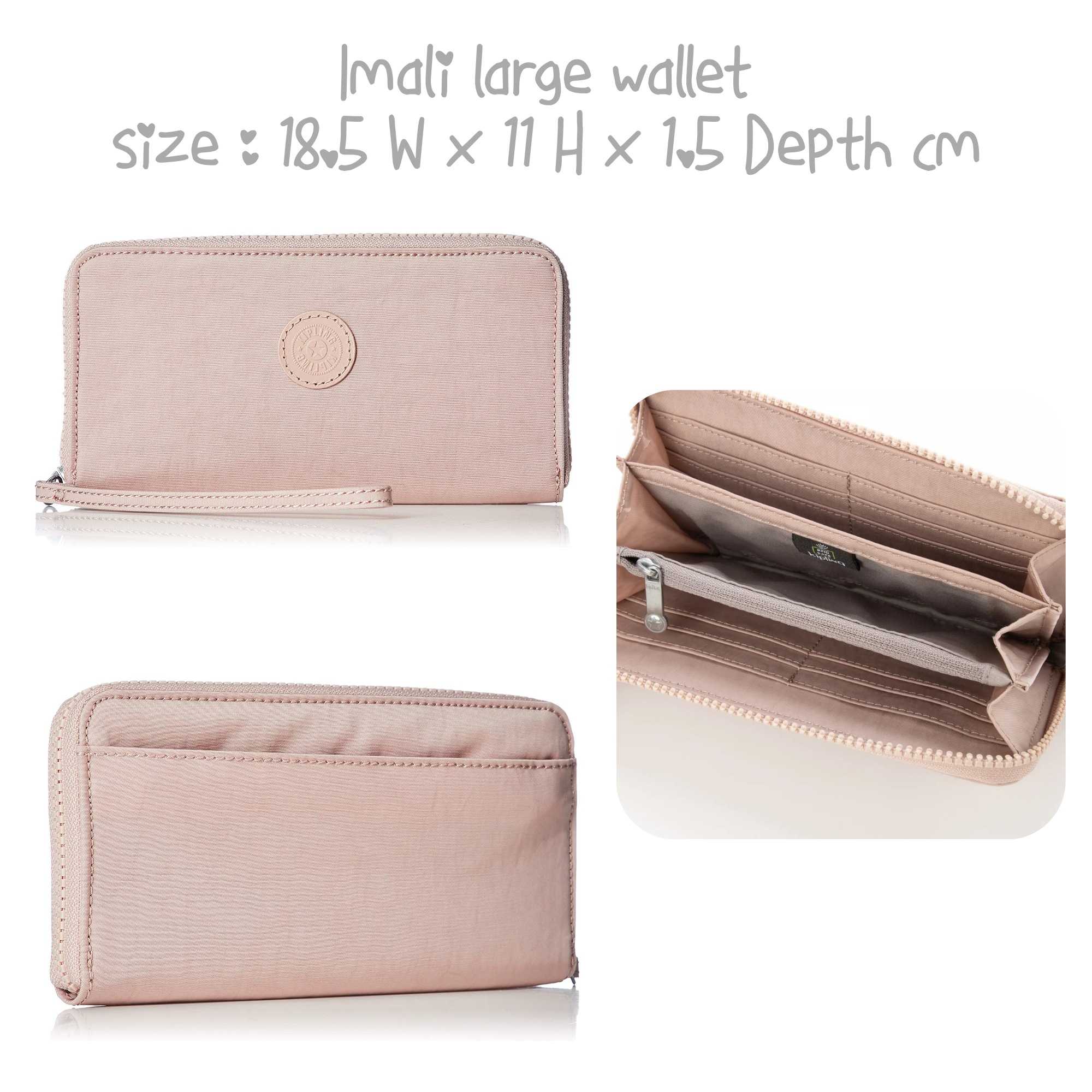 Kipling imali cheap wristlet wallet