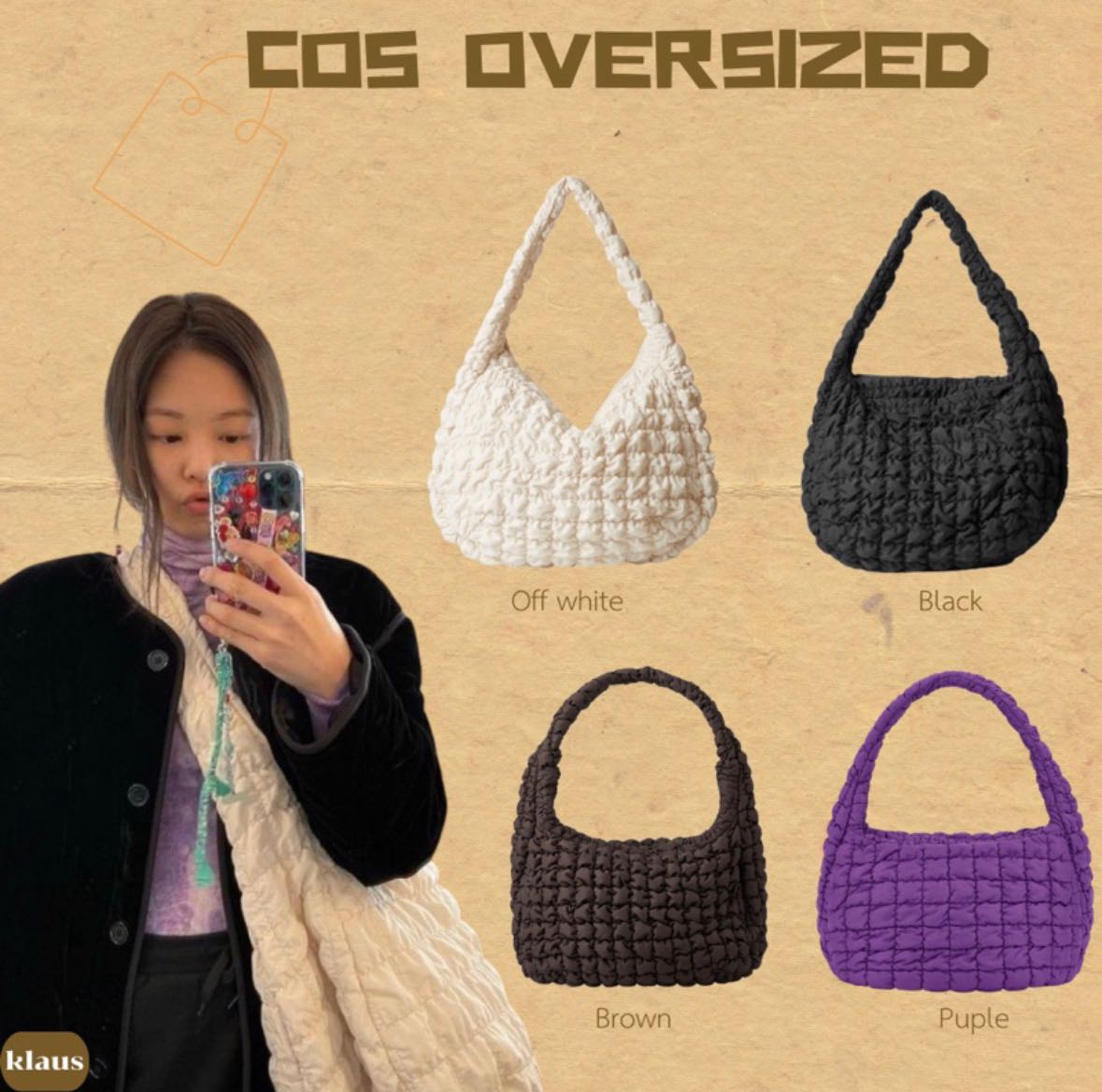 COS Quilted Oversized Shoulder Bag | LINE SHOPPING