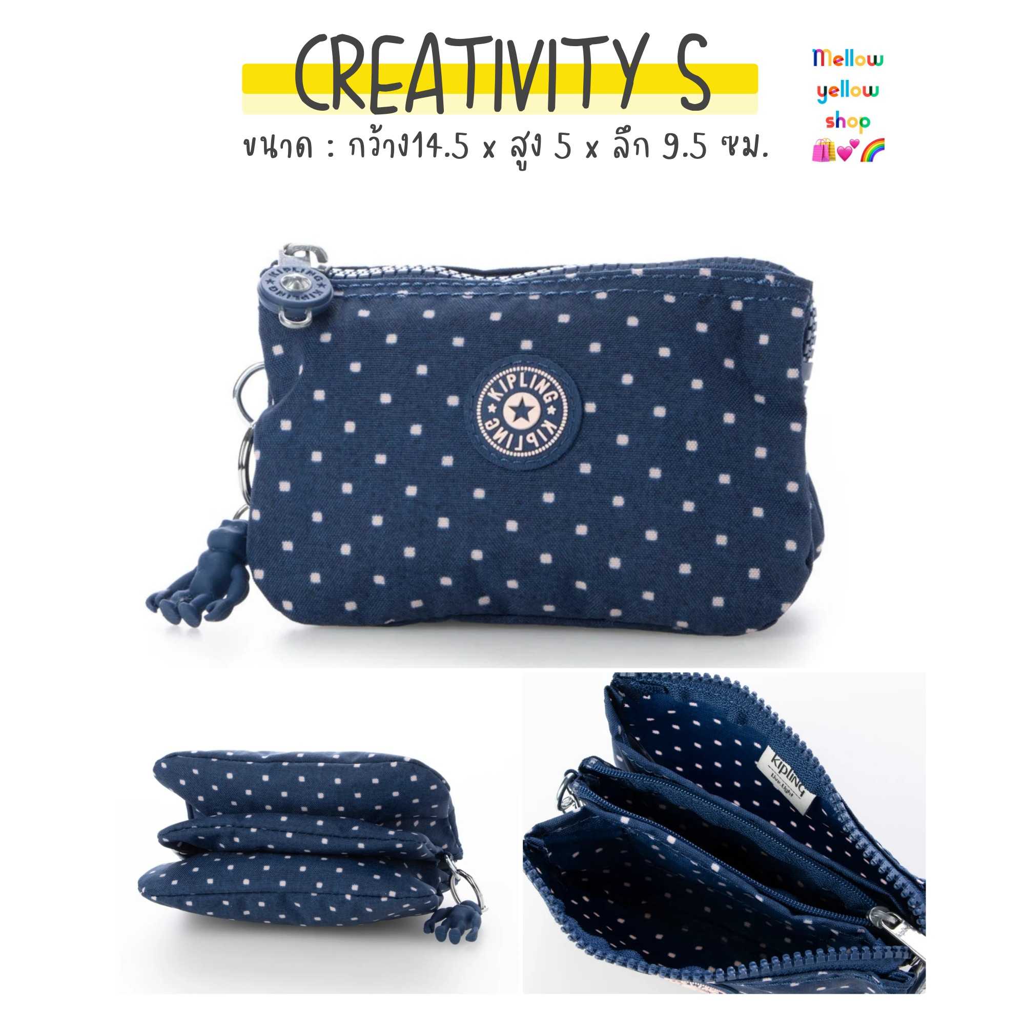 Kipling Creativity S Small purse dotblue LINE SHOPPING