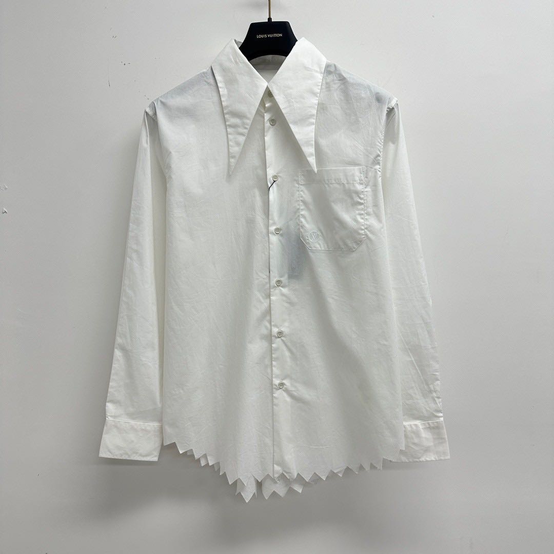 Louis Vuitton Knotted Long Collar Long-Sleeved Shirt button up