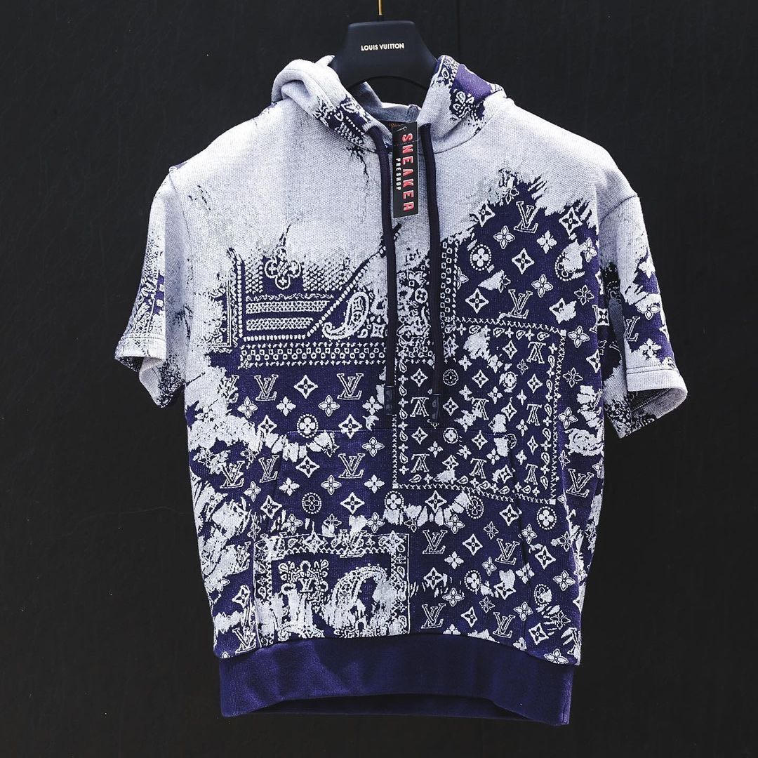 Louis Vuitton Bandana Short-Sleeve Hoodie