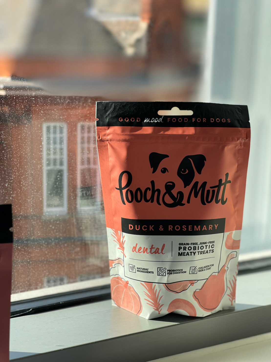 Pooch Mutt DENTAL PROBIOTIC MEATY TREATS Duck Rosemary