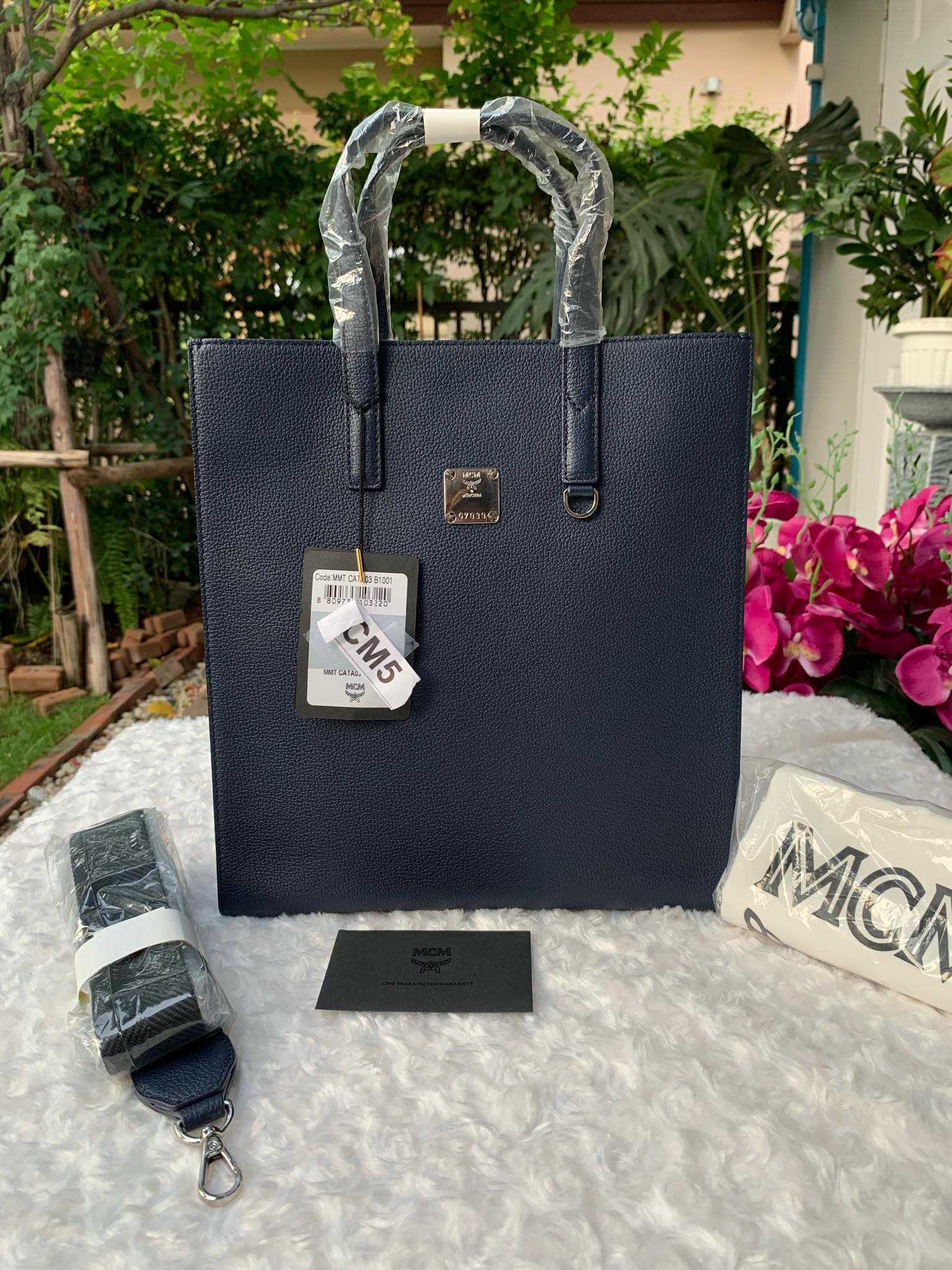 MCM Tote Bag BLUE CAMO LINE SHOPPING