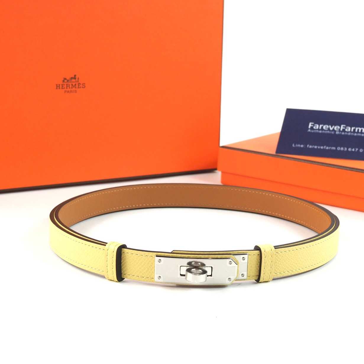 Hermes Kelly Belt Adjustable Size - Etoupe Color - Gold Hardware - Brand  New