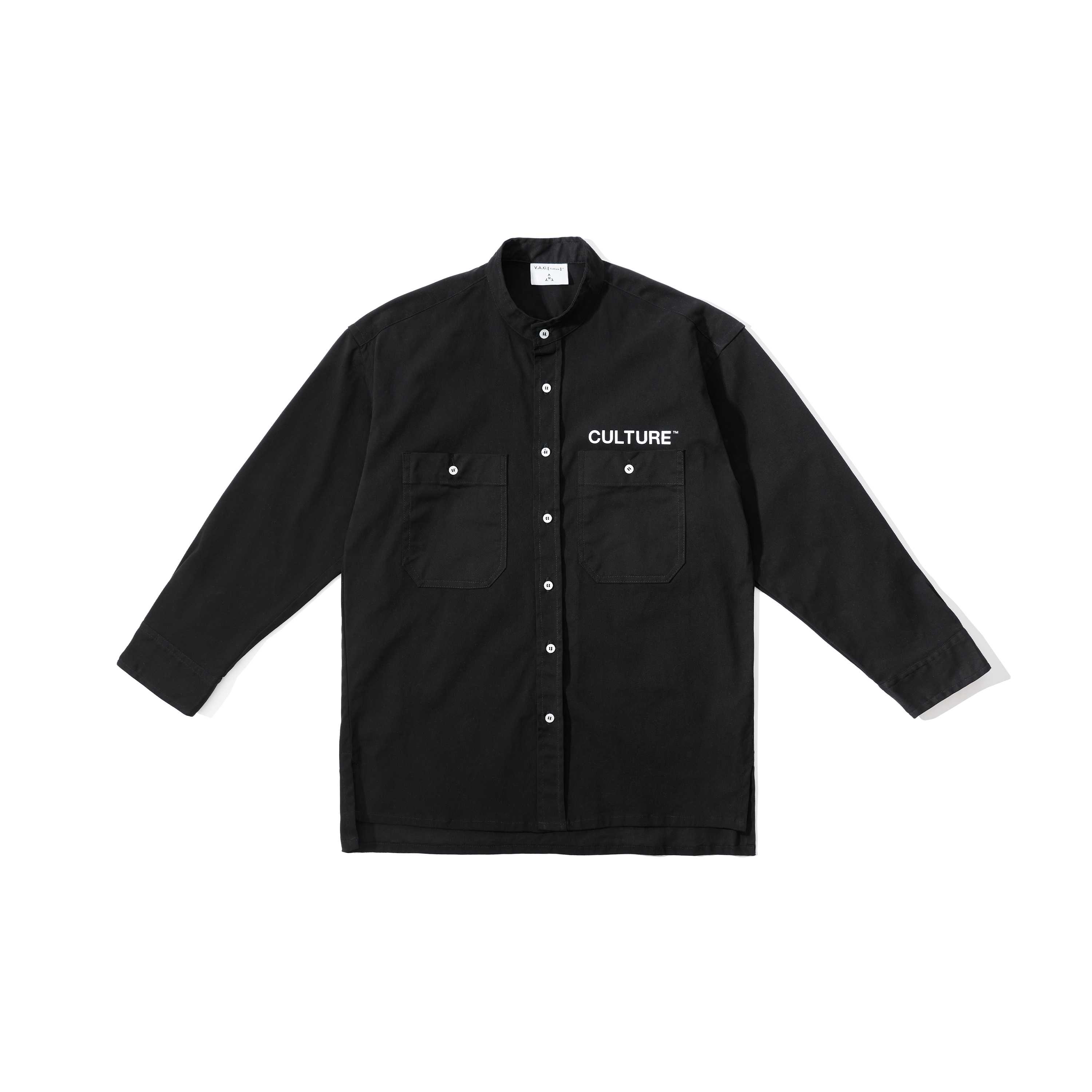 Culture™ : Essential Mandarin Collar Shirt BLACK #639 | LINE SHOPPING