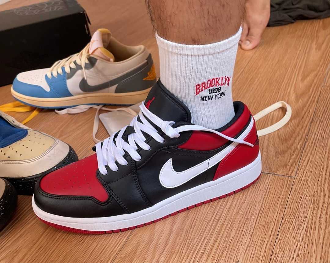 Bred toe outlet white laces